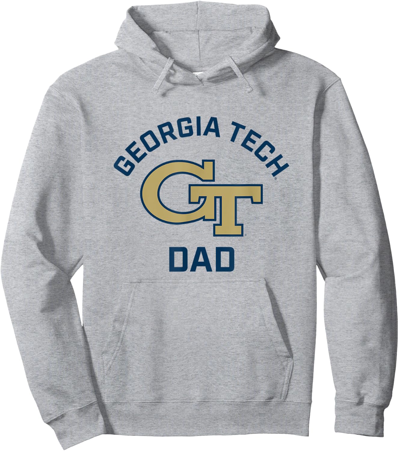 Georgia Tech Yellow Jackets Arched Dad Hoodie - Hoodie | Ash