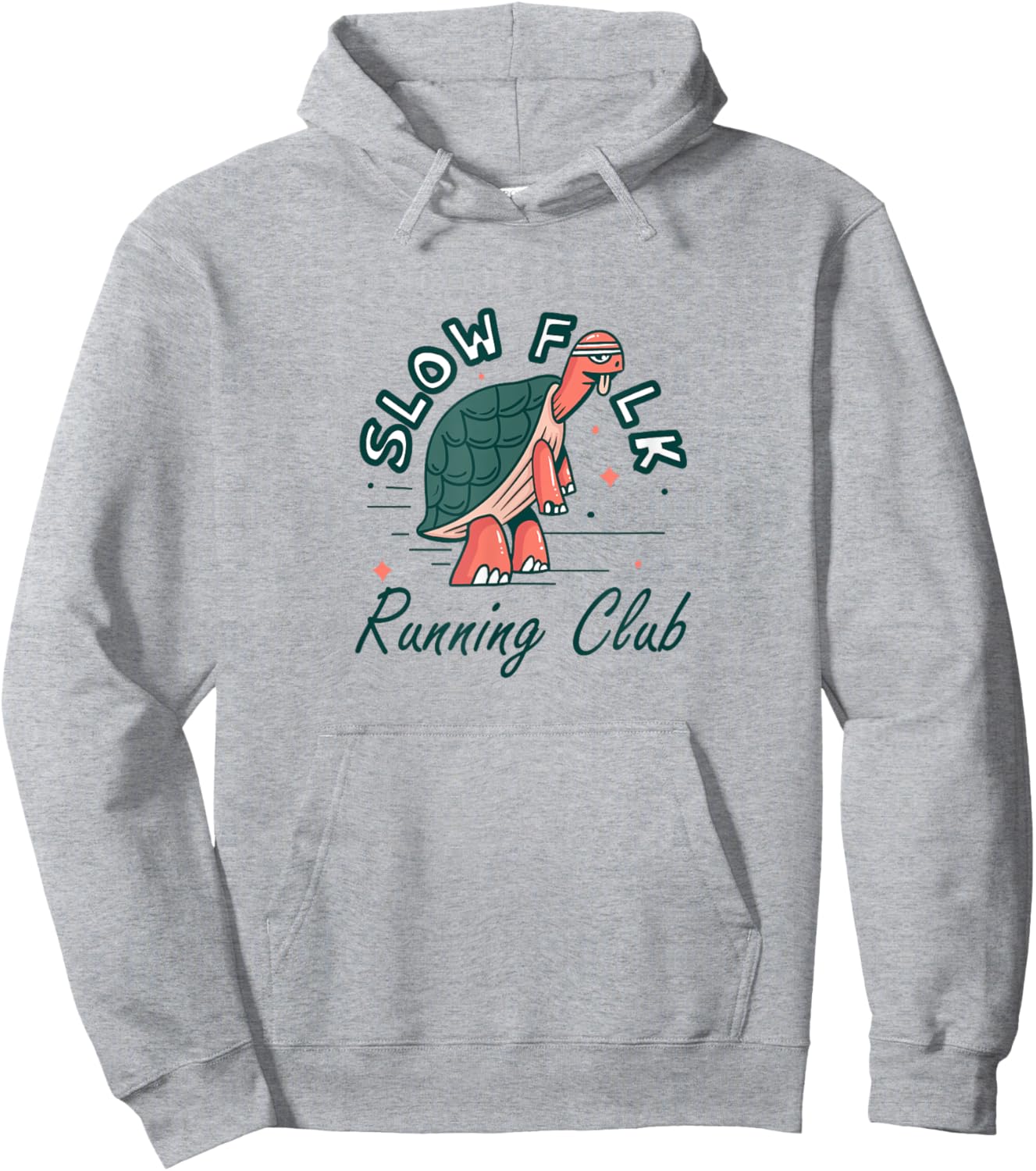 Turtle Runner Jogging,Slow Folk Running Club,It's Not A Race Hoodie - Hoodie | Ash