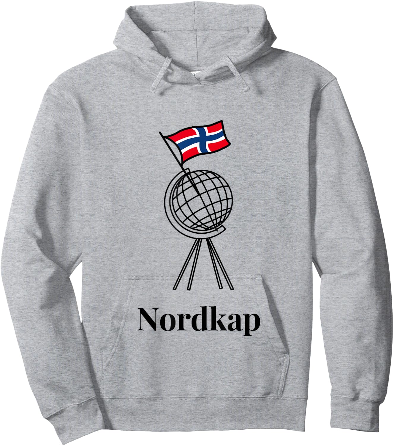 North Cape Norway Flag Hoodie - Hoodie | Ash