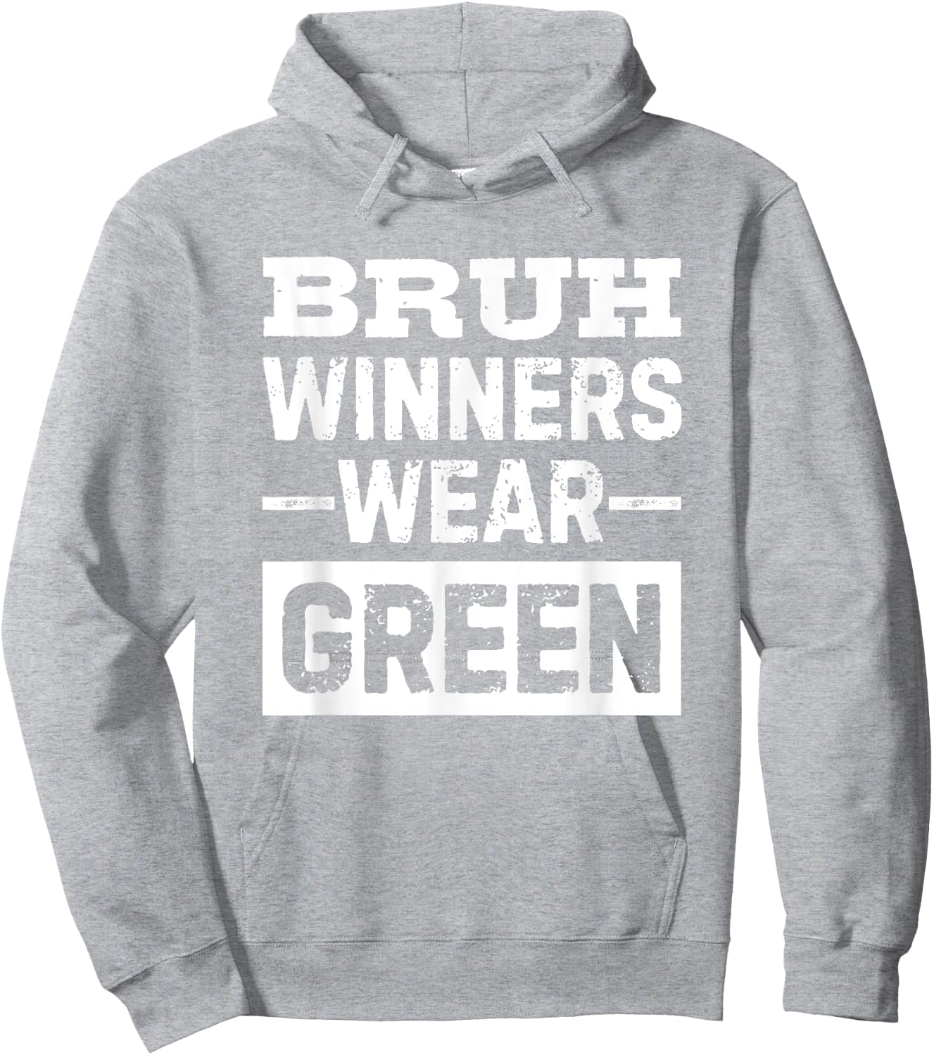 Bruh Winners Wear Green Vintage Retro Hoodie - Hoodie | Ash
