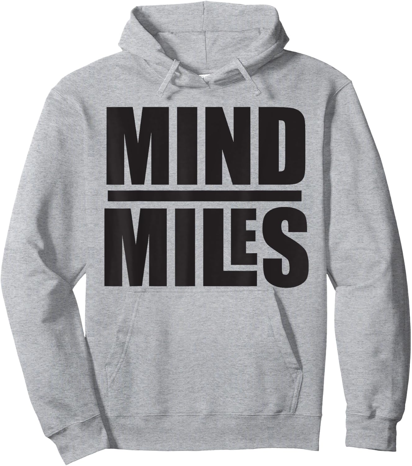 Funny Mind Over Miles Running Fitness Exercise marathon Hoodie - Hoodie | Ash