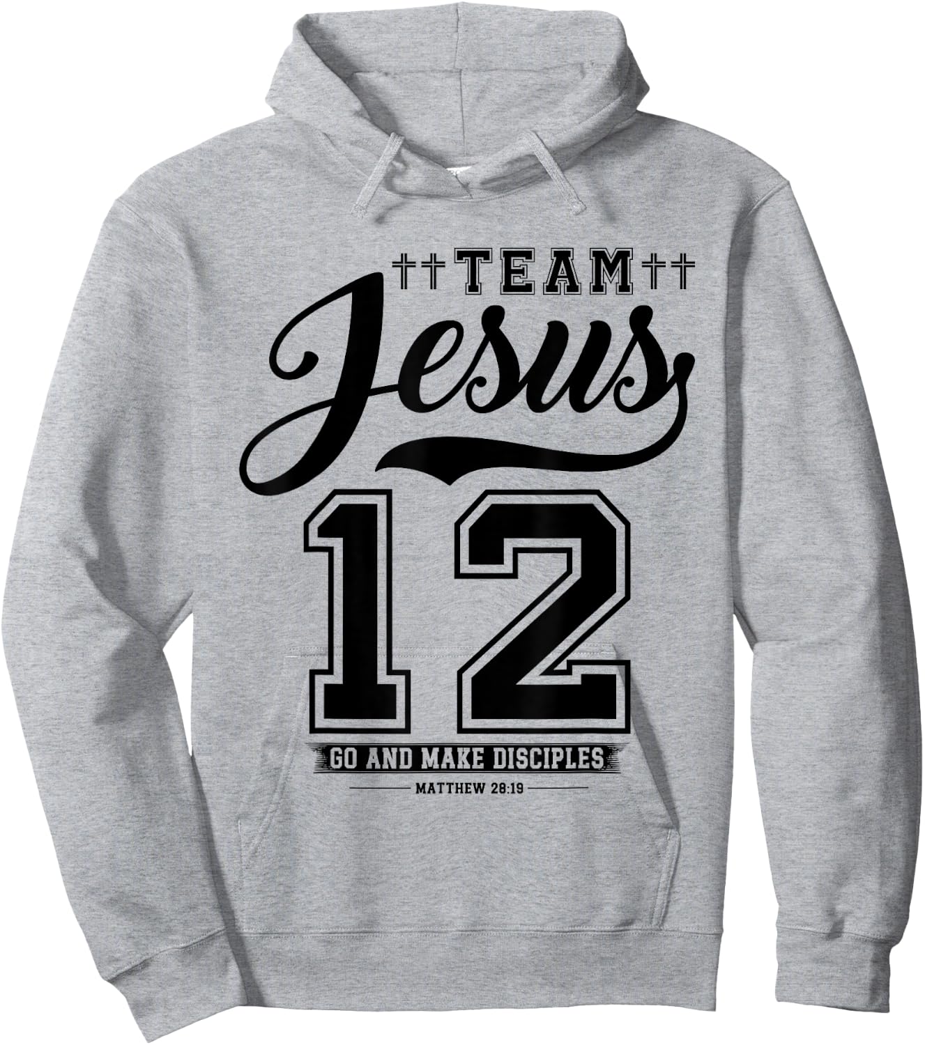 Jesus Baseball Team Jesus Christian Matthew 28:19 Verse Hoodie - Hoodie | Ash