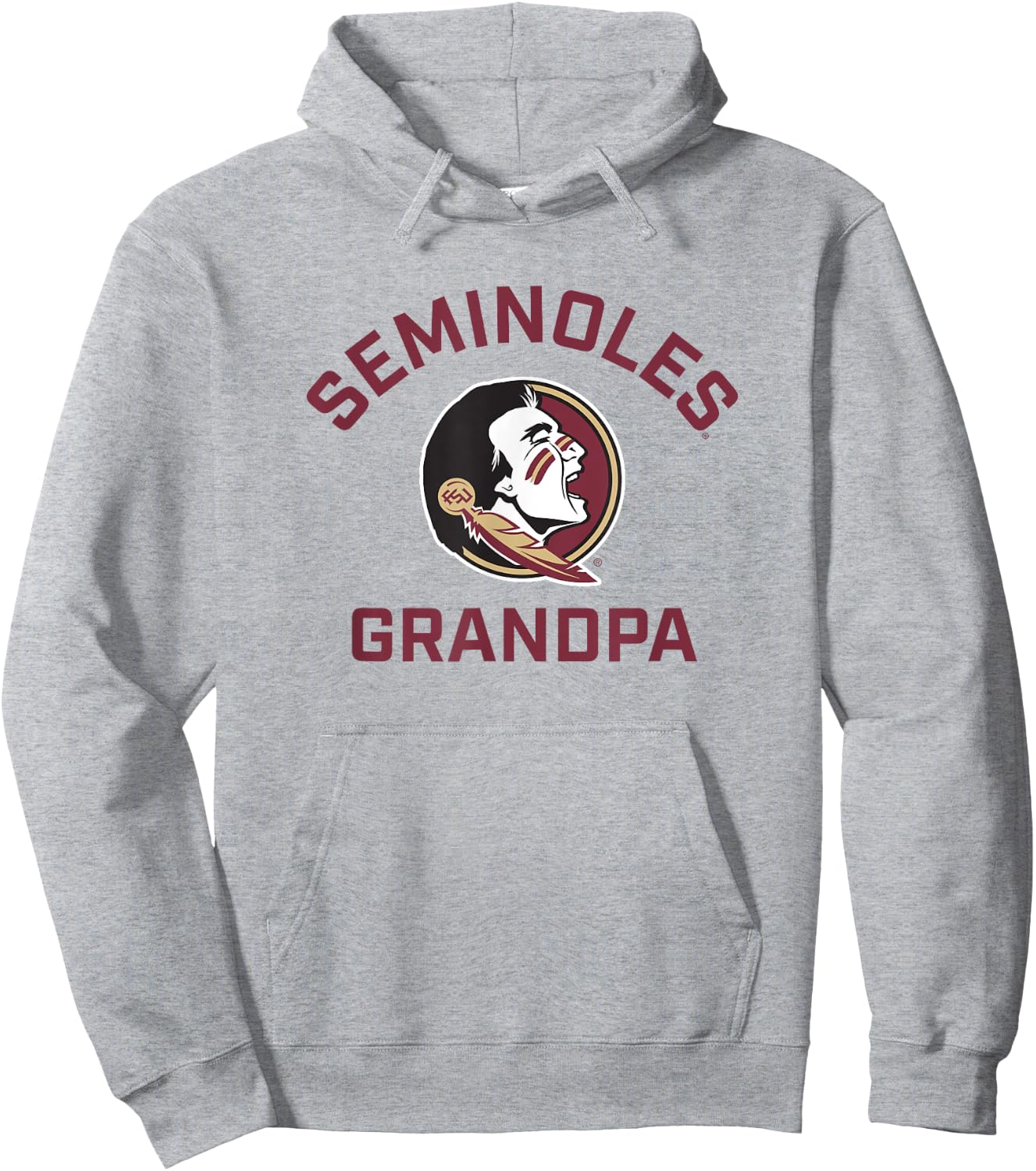 Florida State University FSU Seminoles Arched Grandpa Hoodie - Hoodie | Ash