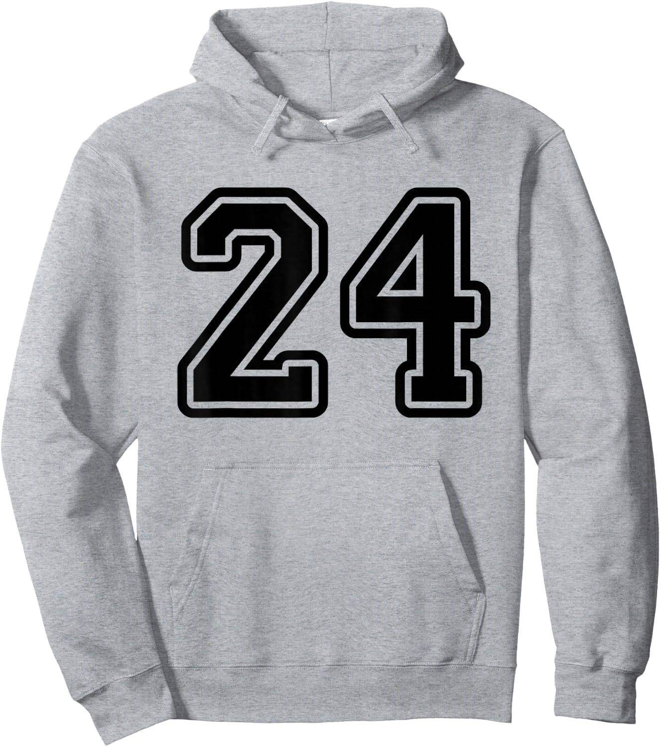Number #24 Black Sport Varsity Number 24 Hoodie - Hoodie | Ash