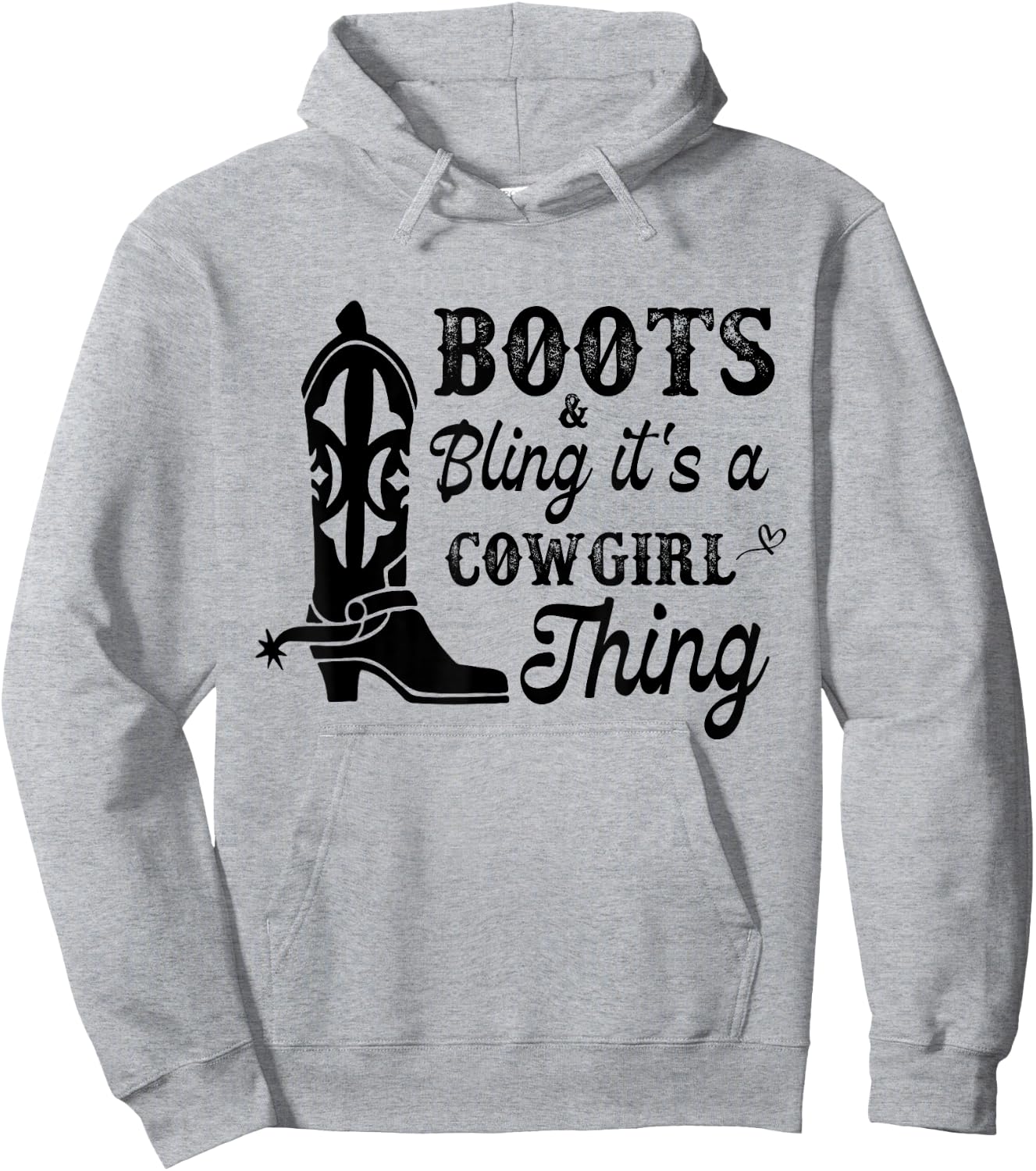Cowgirl & Boots Bling Its A Cowgirl Thing Horseback Riding Hoodie - Hoodie | Ash