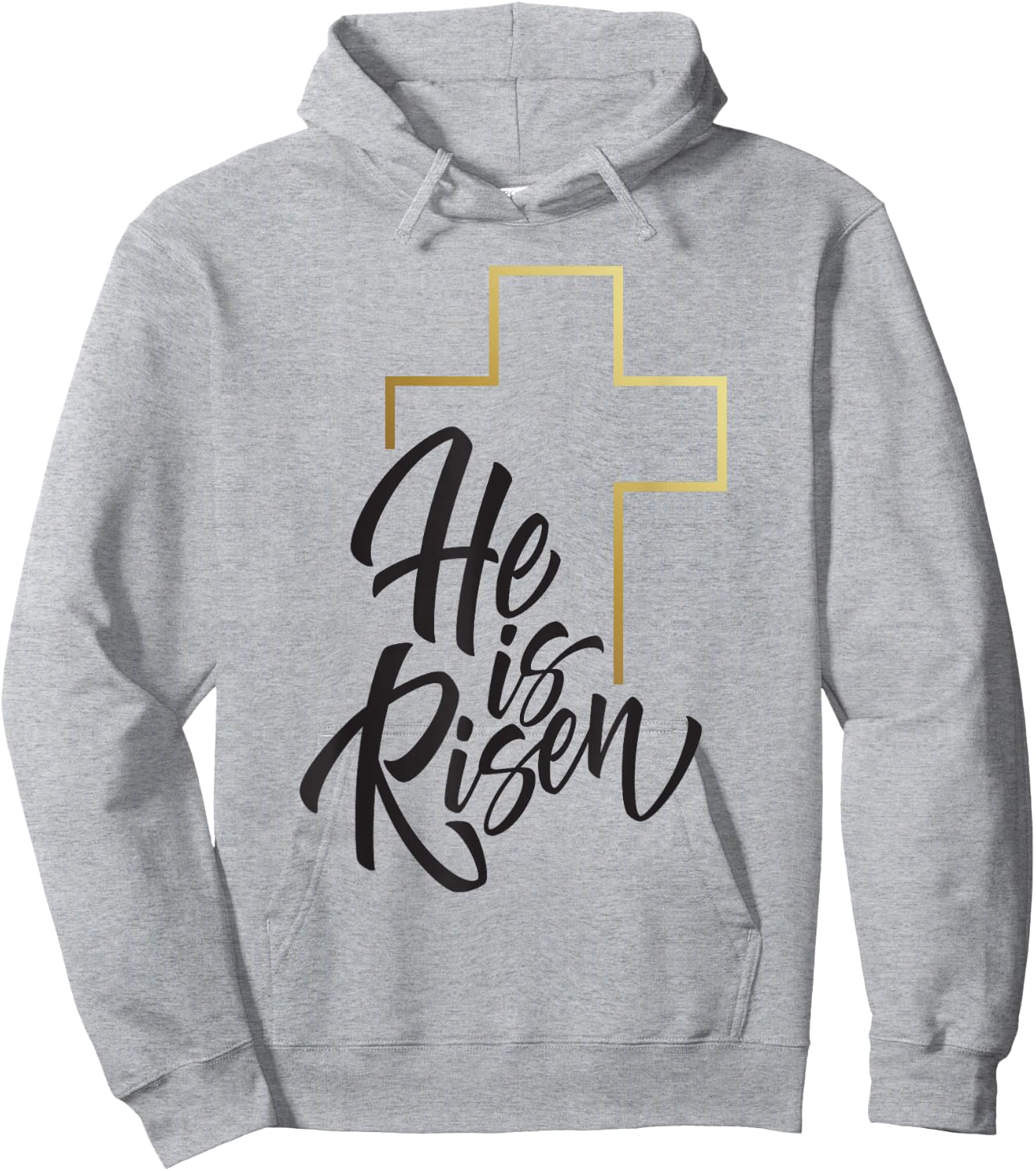 Happy Easter Shirt He Is Risen Jesus Cross Scripture Matthew Hoodie - Hoodie | Ash