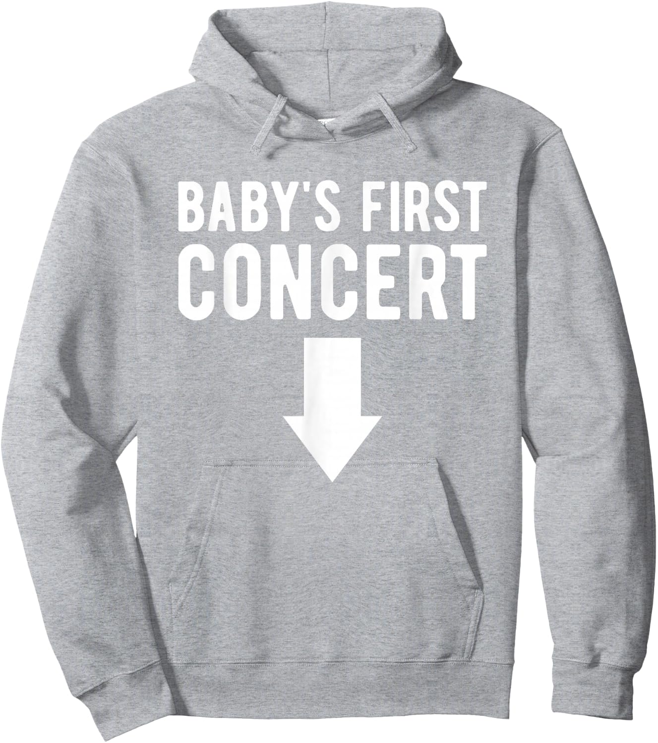 Baby's First Concert Mom To Be Funny Baby Shower Pregnancy Hoodie - Hoodie | Ash