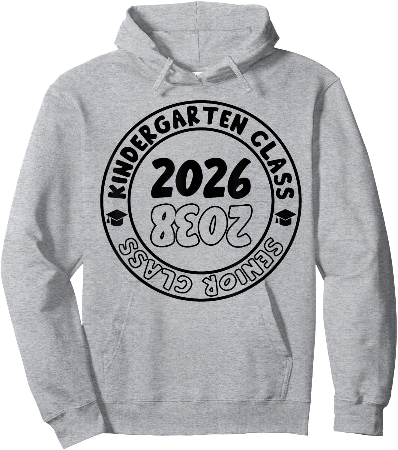 Kindergarten Graduation Class Of 2026 Senior Class of 2038 Hoodie - Hoodie | Ash