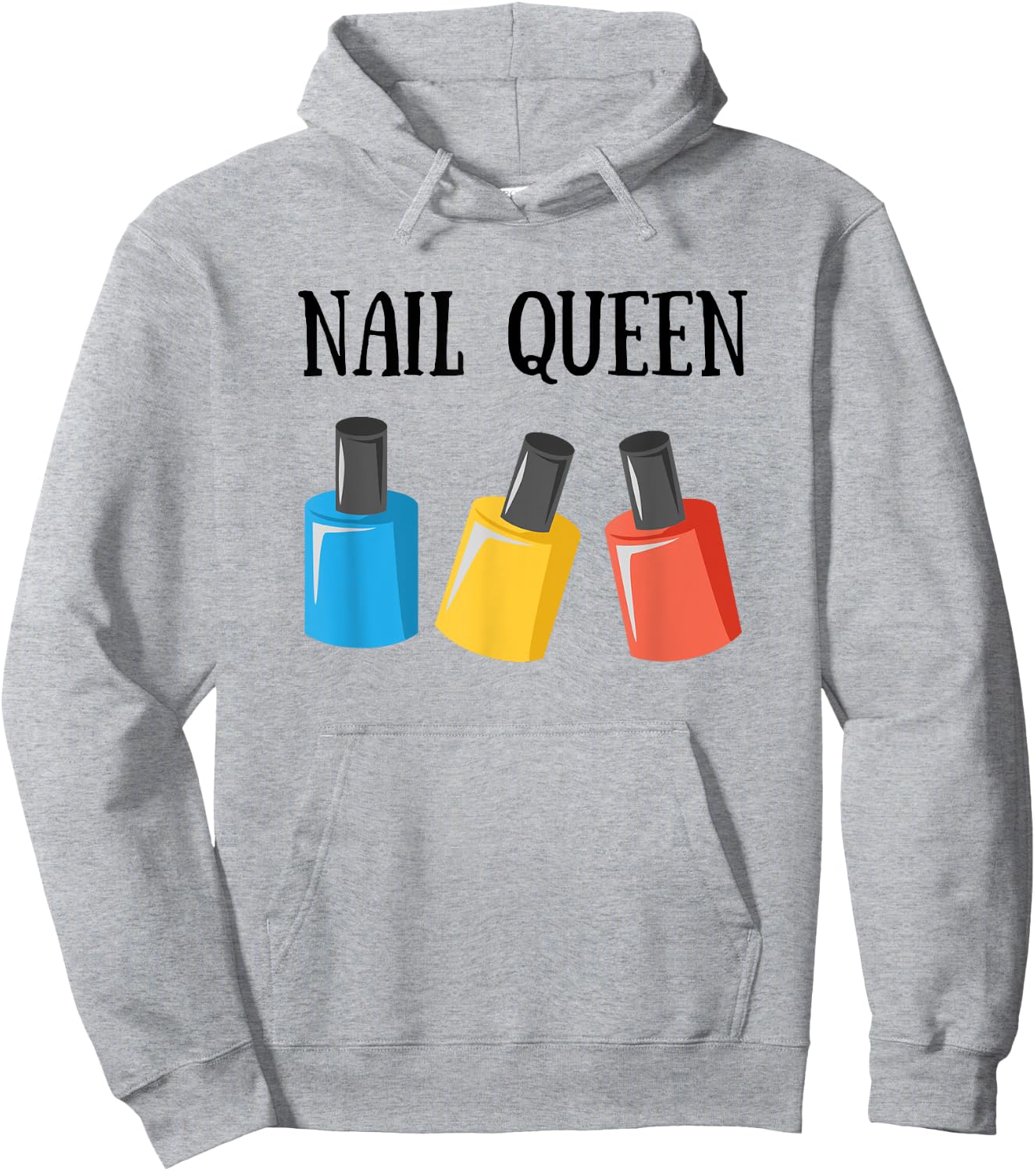 Nail Tech Shirt - Nail Queen Bottles Gift Hoodie - Hoodie | Ash