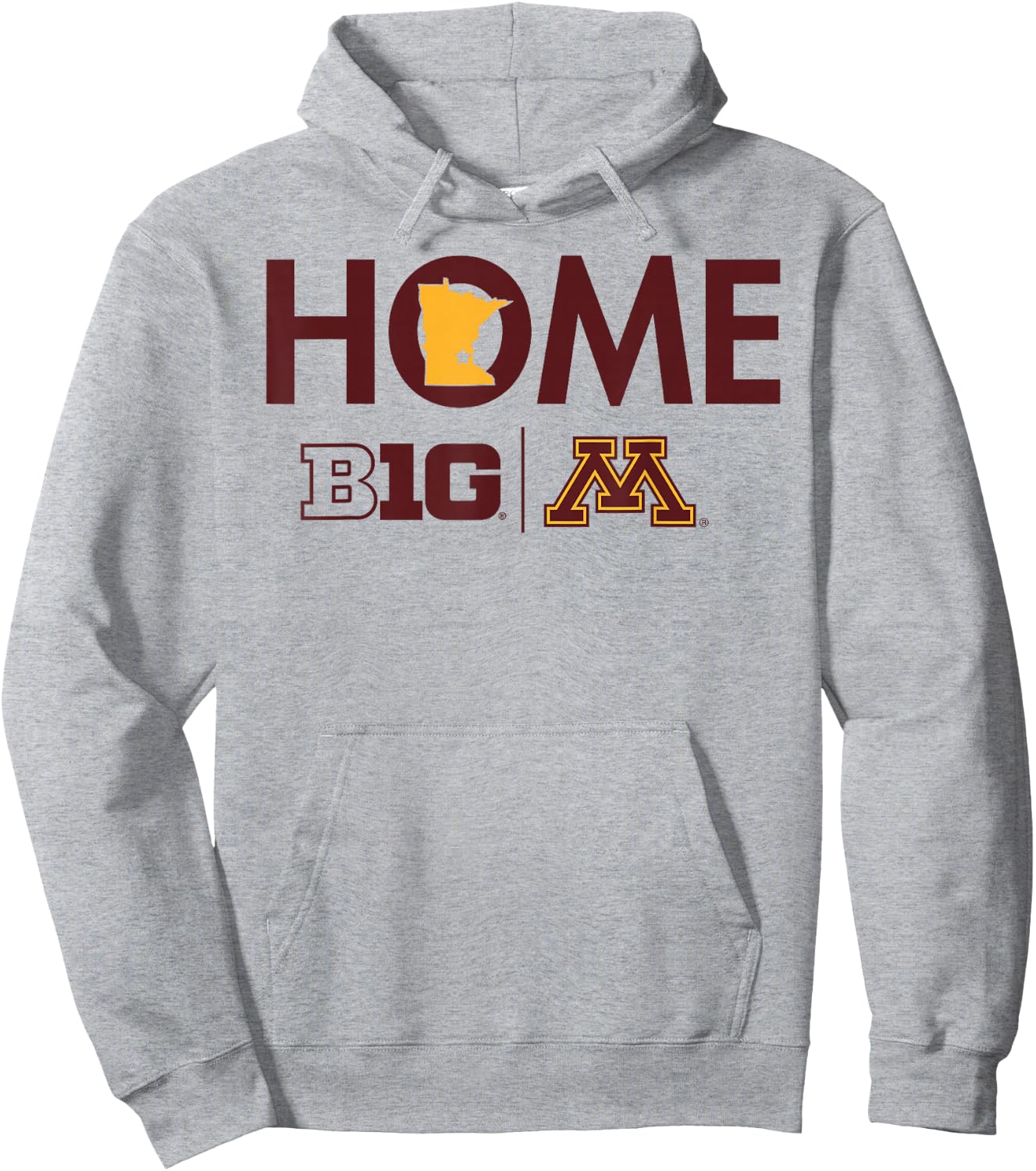 Minnesota Golden Gophers Big 10 Home Officially Licensed Hoodie - Hoodie | Ash
