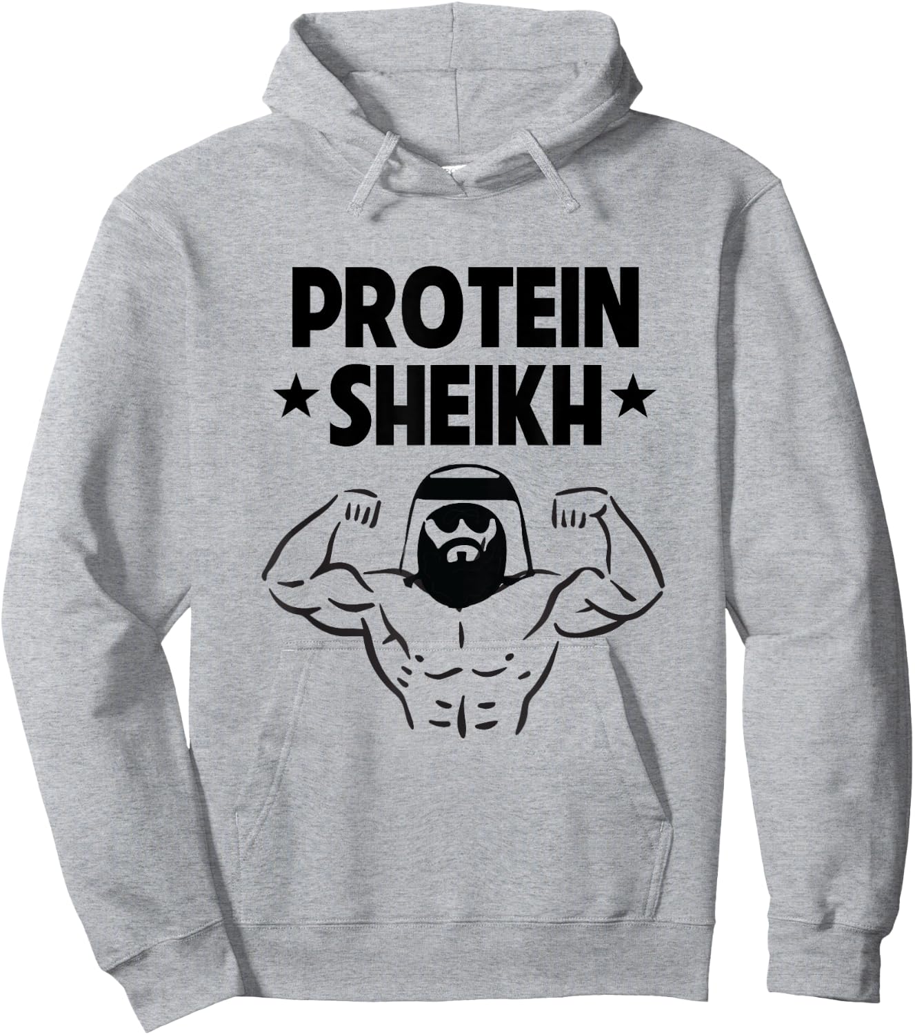 Protein Sheikh Funny Arabic Gym Fitness Lover Bodybuilding Hoodie - Hoodie | Ash