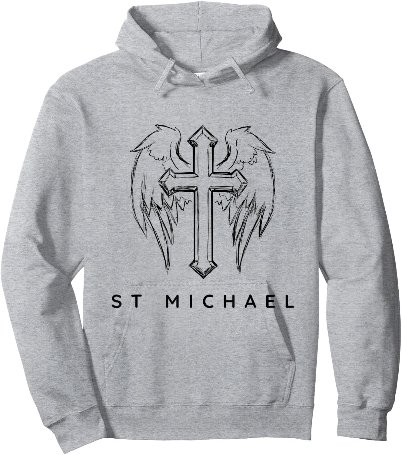 Saint Michael the Archangel / Traditional Catholic Prayer Hoodie - Hoodie | Ash