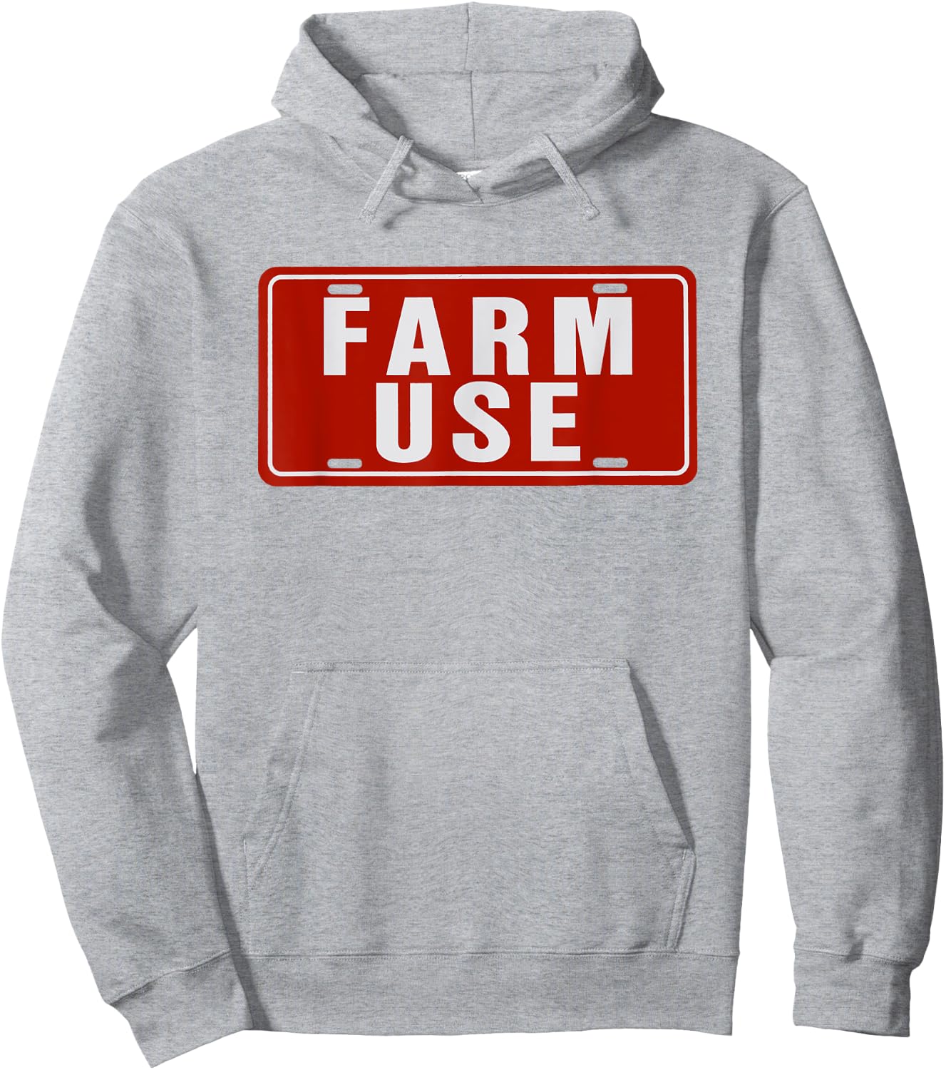 Farm Use Funny License Plate Tag Farm Agriculture Simple Hoodie - Hoodie | Ash
