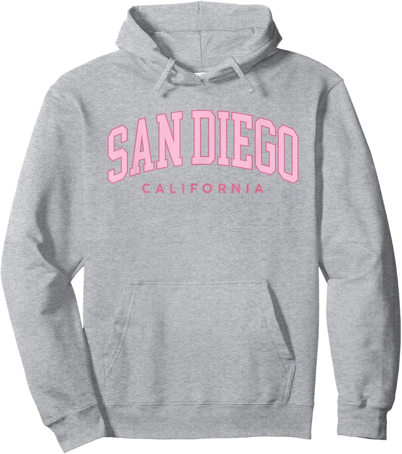 San Diego California Retro Preppy Throwback Pink Girls Hoodie - Hoodie | Ash