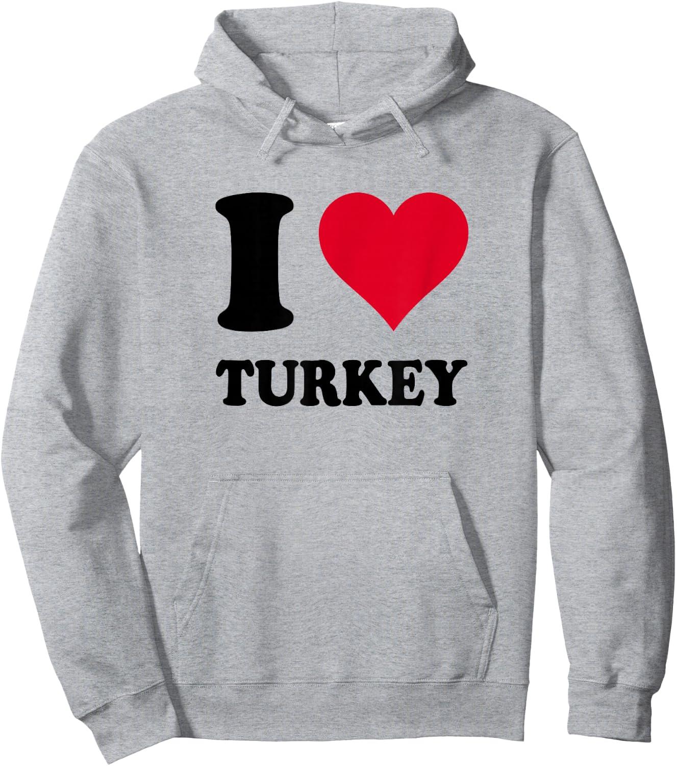 I Love Turkey Hoodie - Hoodie | Ash