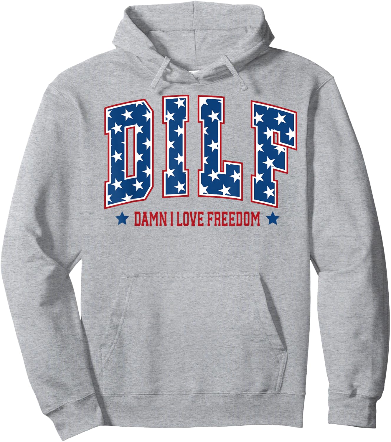 Patriotic American DILF Damn I Love Freedom USA 4th Of July Women Men Hoodie - Hoodie | Ash
