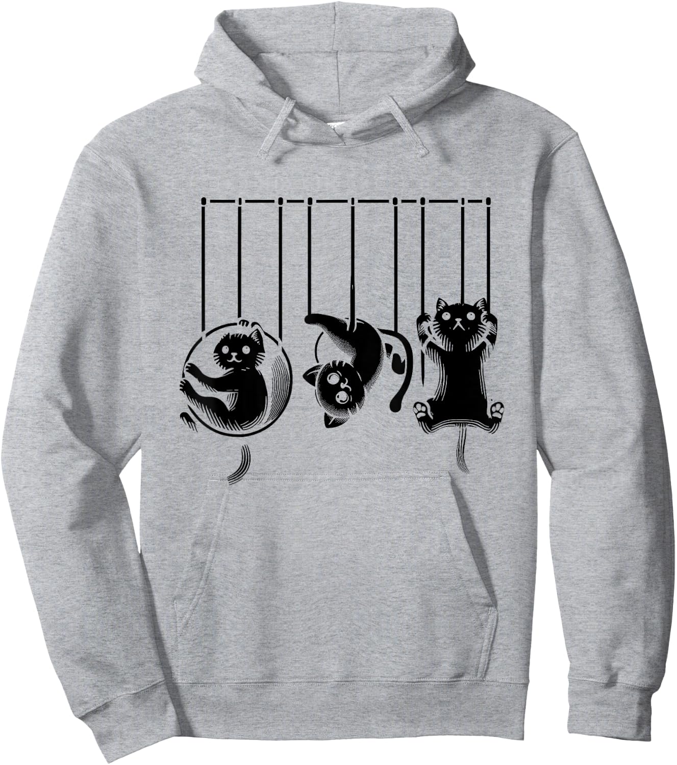 Circus Aerialist Cat Aerial Silk Yoga Gymnast Gymnastics Men Women Hoodie - Hoodie | Ash