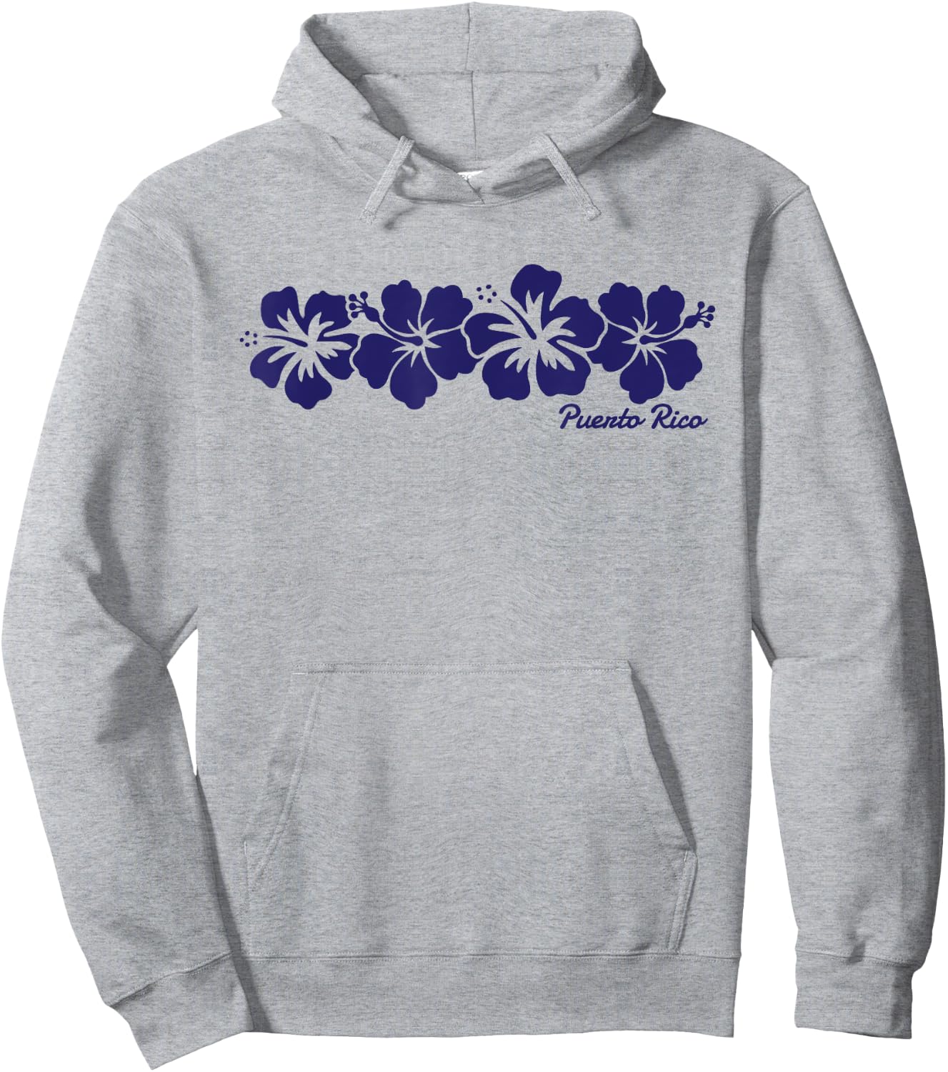 Puerto Rico Hibiscus Flower Boys Girls Vacation Souvenir Hoodie - Hoodie | Ash