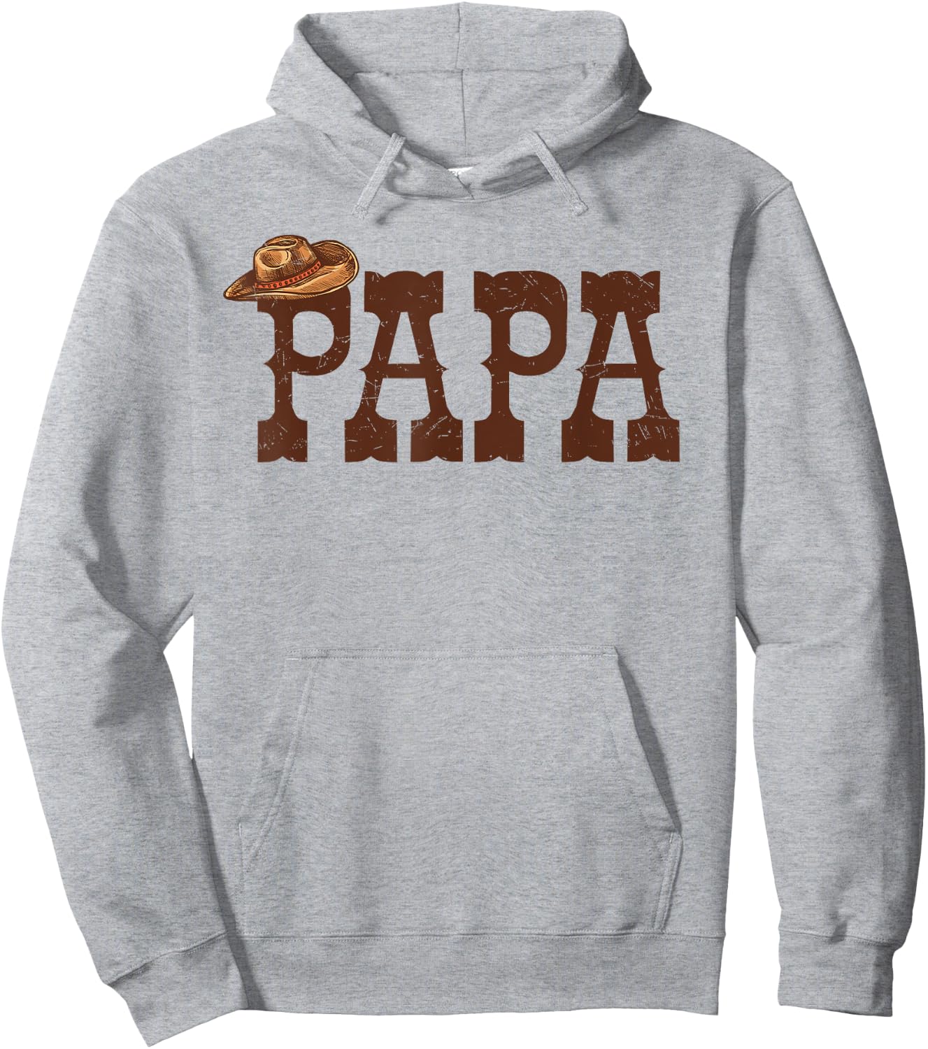 Papa Dad Western Family Matching Birthday Cowboy Cowgirl Hoodie - Hoodie | Ash