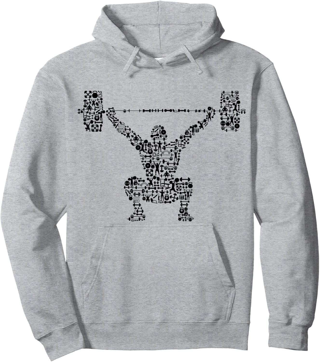 Shape Collage Gym Shirt | Bodybuilder Shirt | Weightlifting Hoodie - Hoodie | Ash