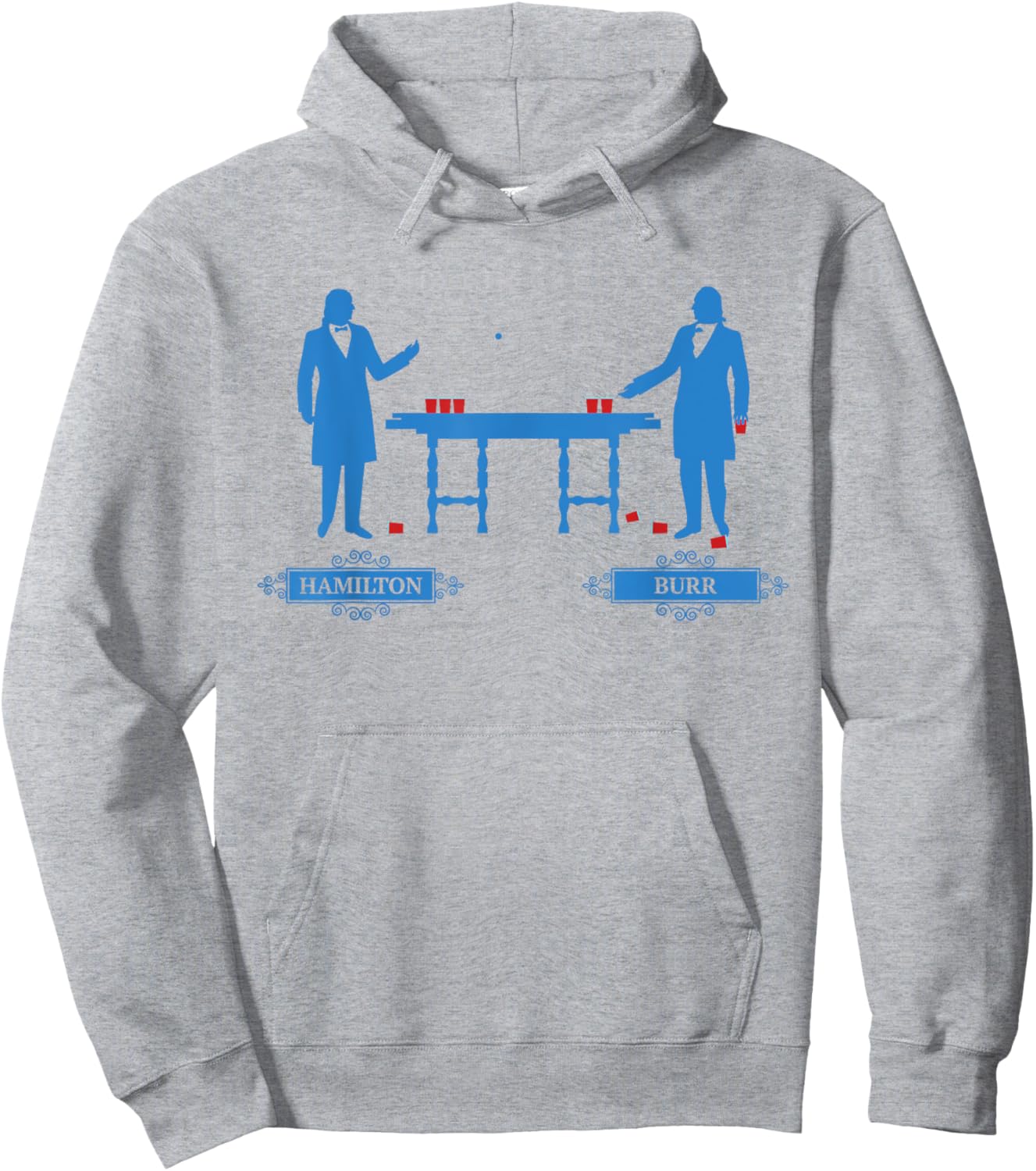 Hamilton Burr Beer Pong | 4th of July Hamilton Shirt Women Men Hoodie - Hoodie | Ash