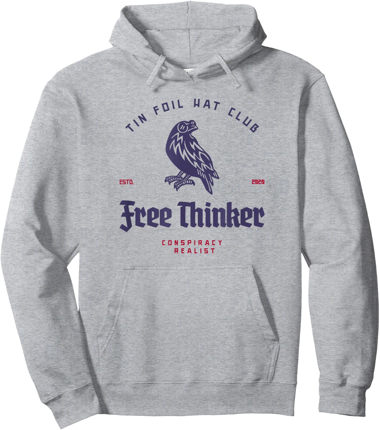 Tin Foil Hat Club - Free Thinker - Conspiracy Realist Hoodie - Hoodie | Ash