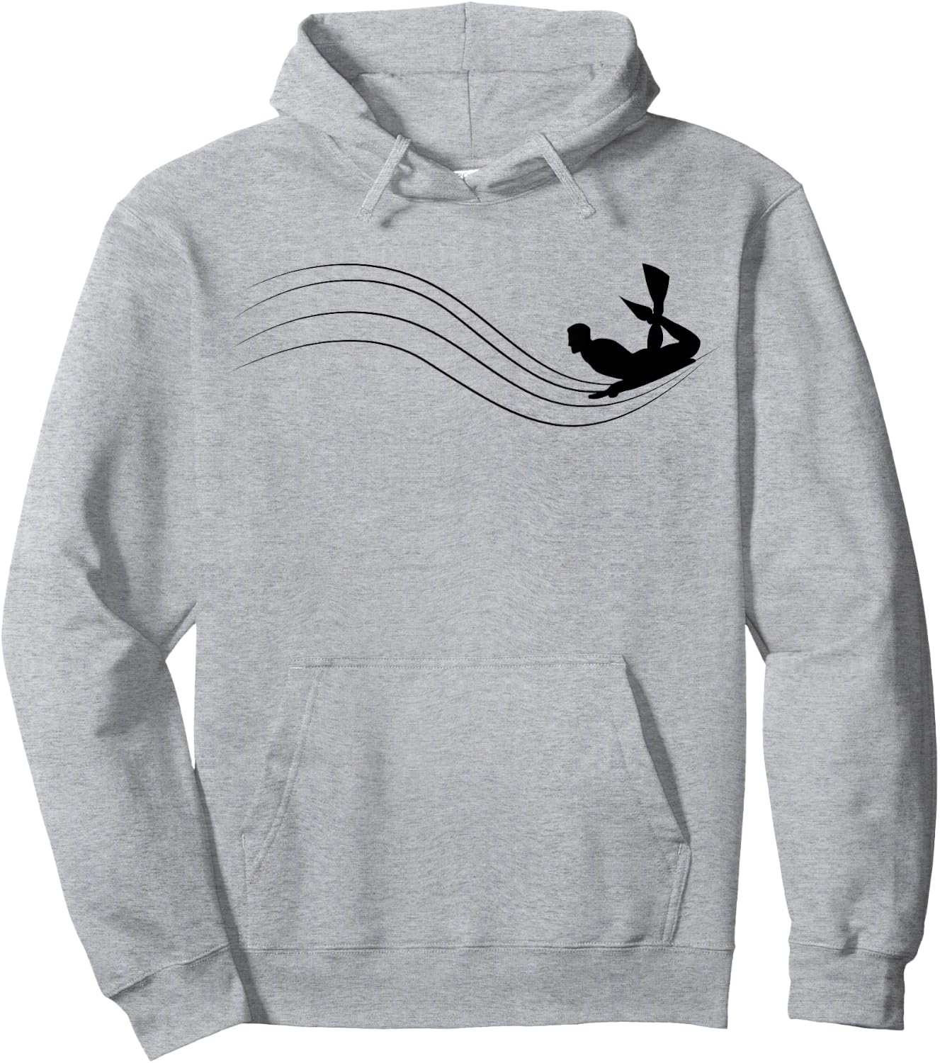 Bodyboarding Minimalistic Boadyboard Graphic Hoodie - Hoodie | Ash