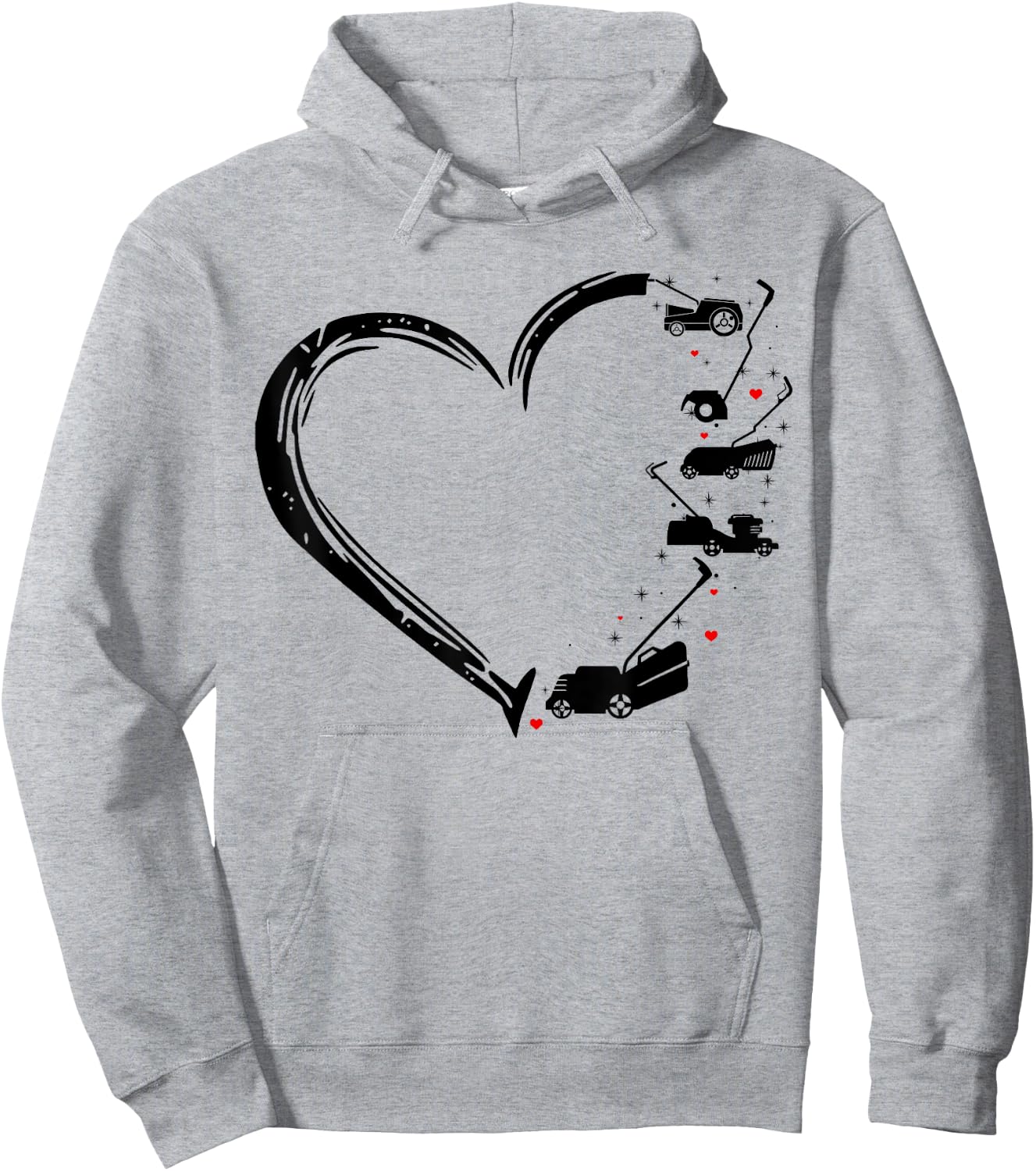 Cute Love Mower Heart Shirt for Mower Mom Mower Player Gift Hoodie - Hoodie | Ash