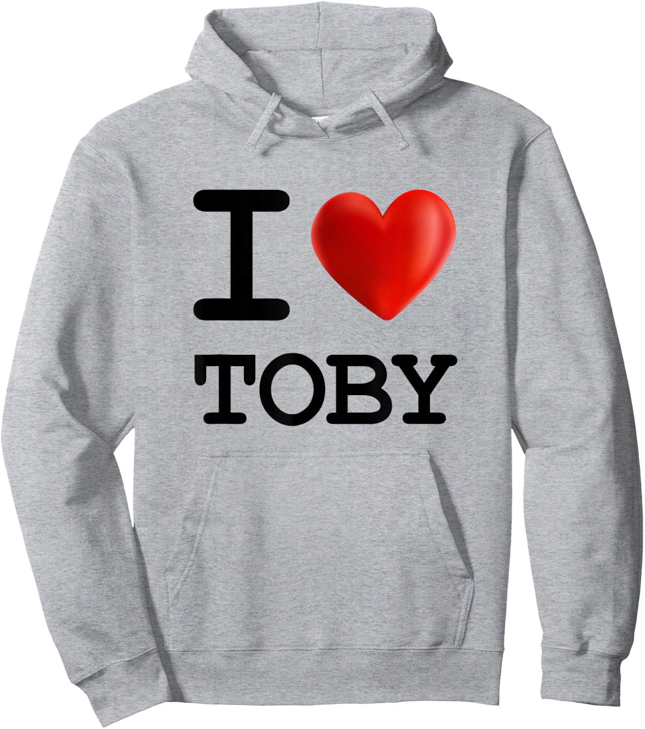 I Love Toby Heart Name T Shirt Gift Hoodie - Hoodie | Ash