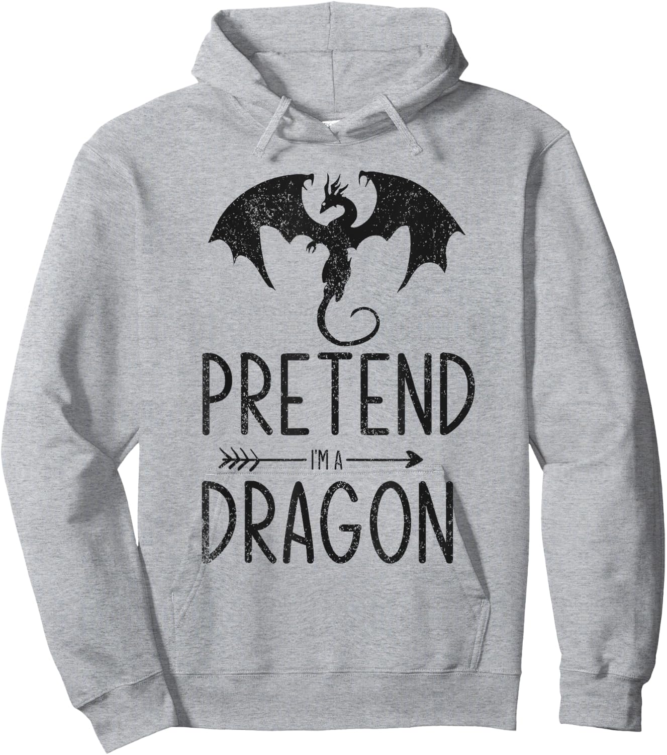 Funny Halloween Costume Pretend I'm A Dragon Birthday Xmas Hoodie - Hoodie | Ash