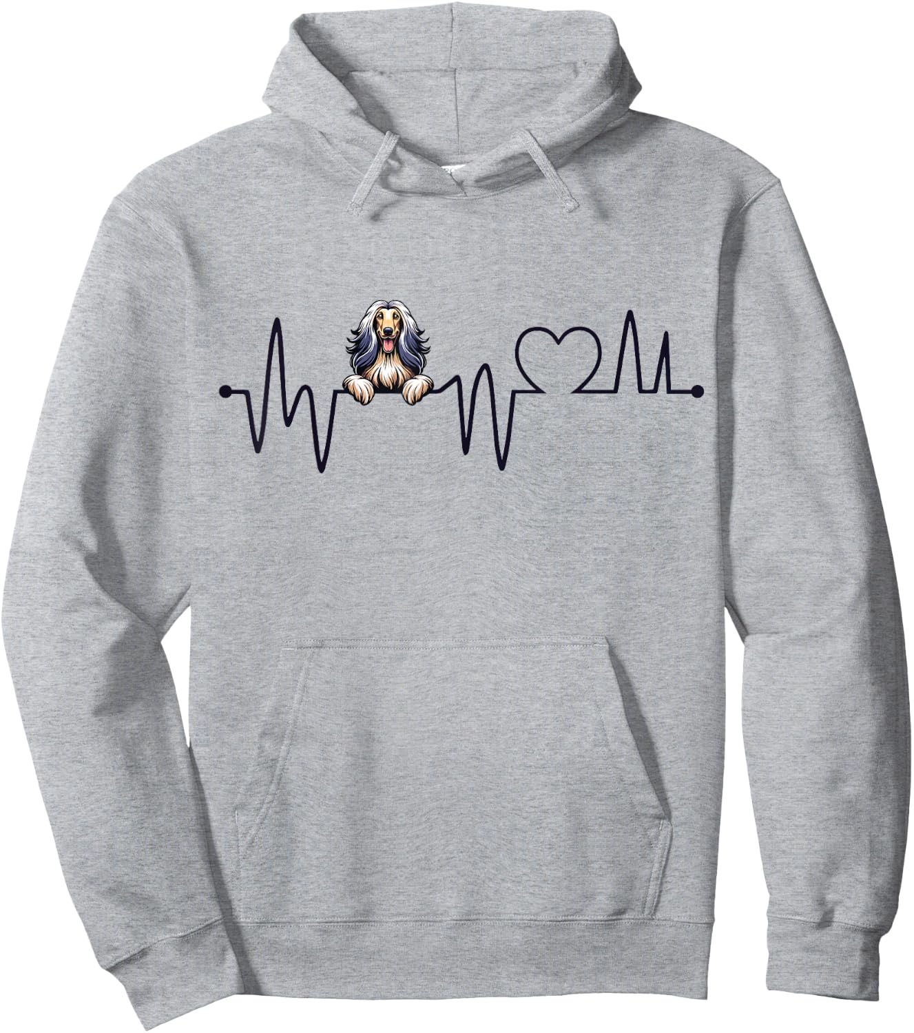 Cool Afghan Hound Art Women Kids Afghan Lover Hoodie - Hoodie | Ash