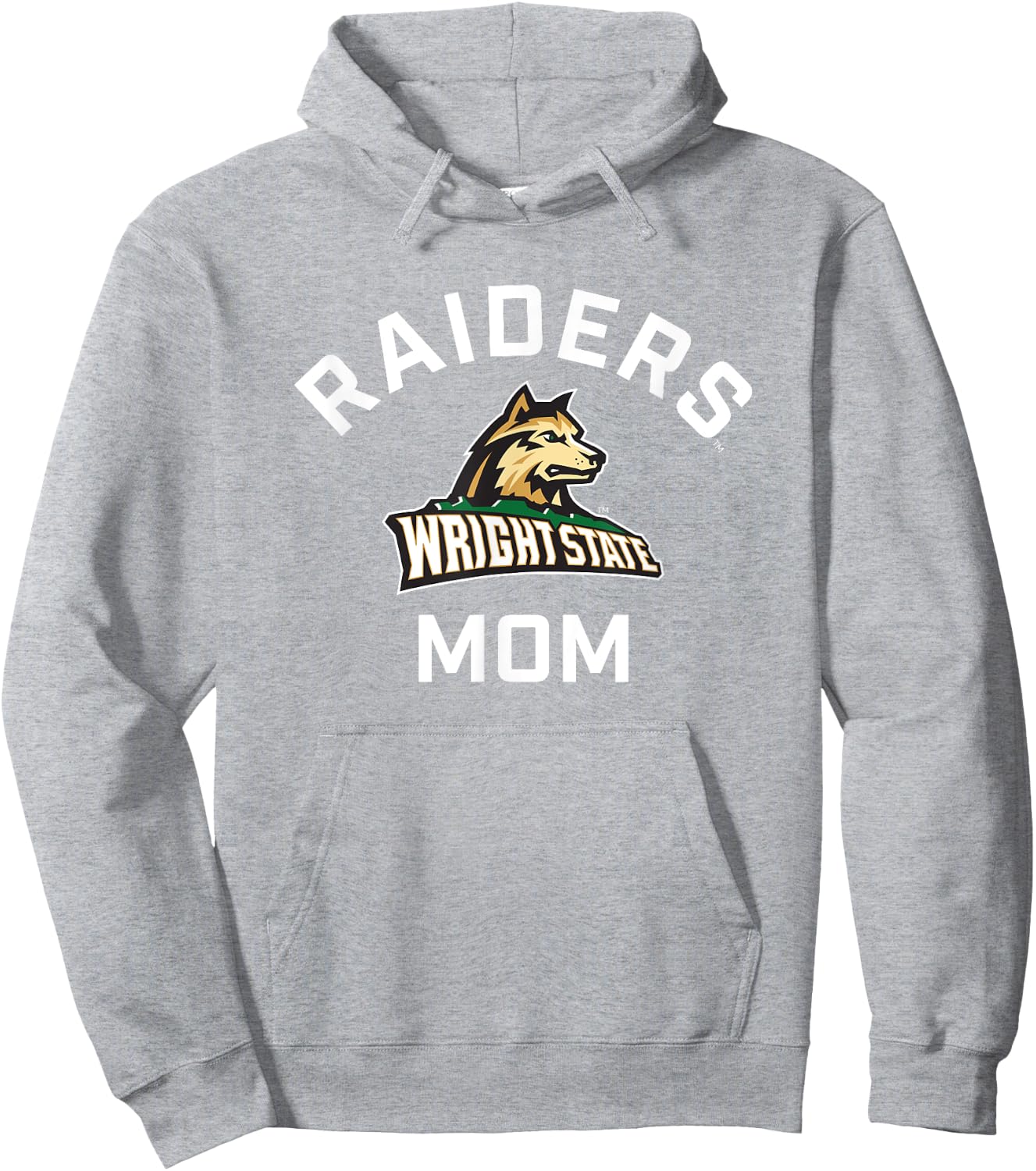 Wright State University WSU Raiders Arched Mom Hoodie - Hoodie | Ash