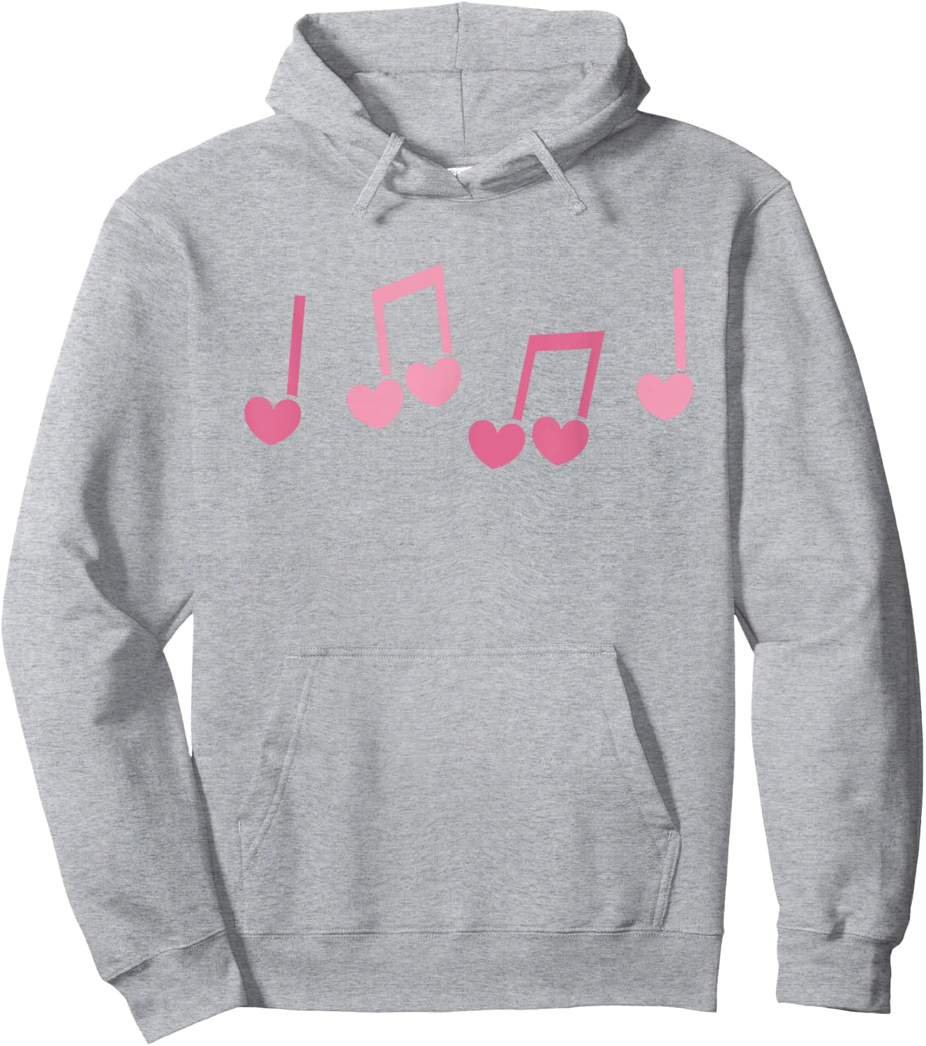 Music Heart Music Note Funny Musician Kids Girls Music Hoodie - Hoodie | Ash