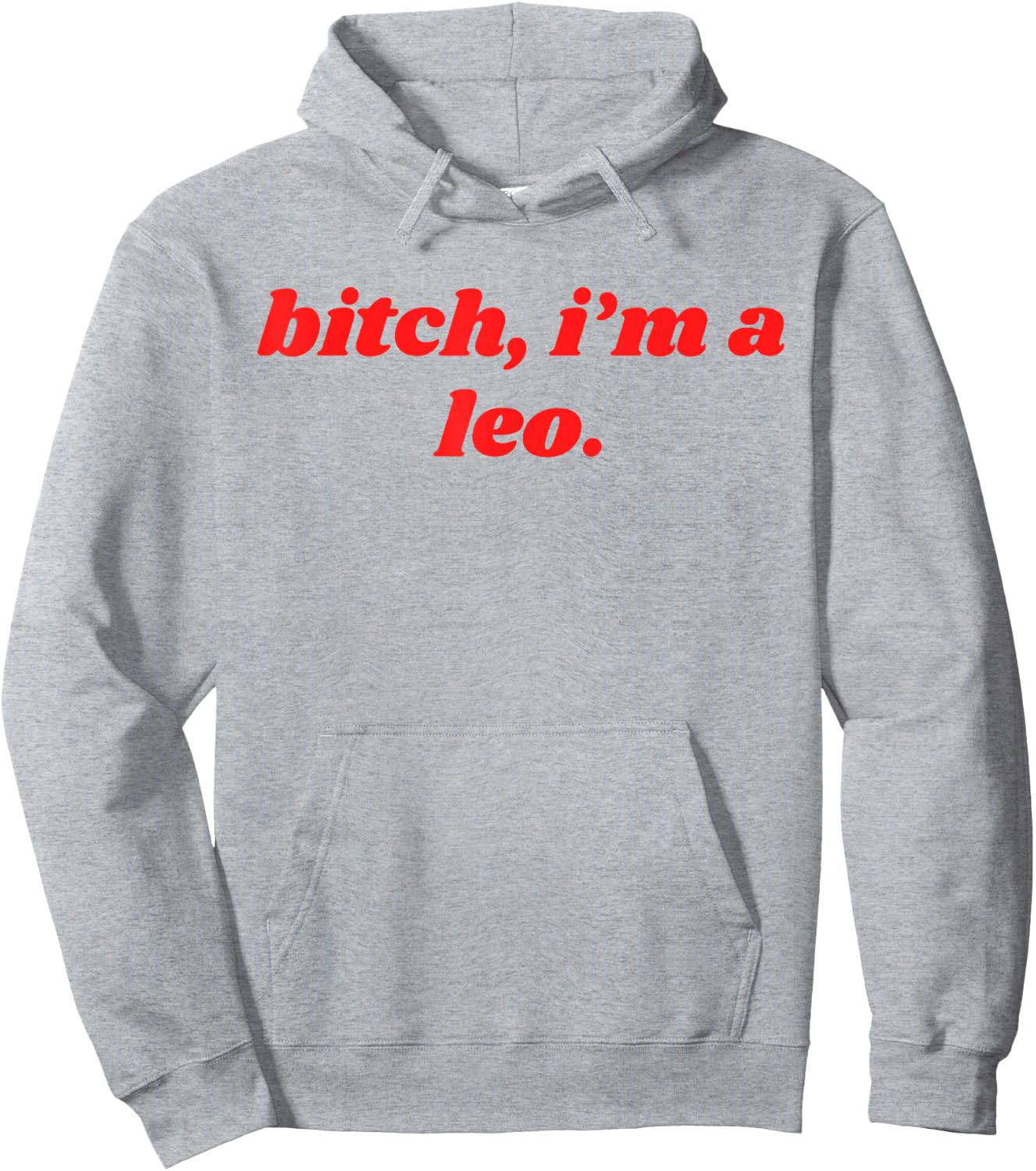 Bitch I'm A Leo - Funny Horoscope Slogan Attitude Statement Hoodie - Hoodie | Ash