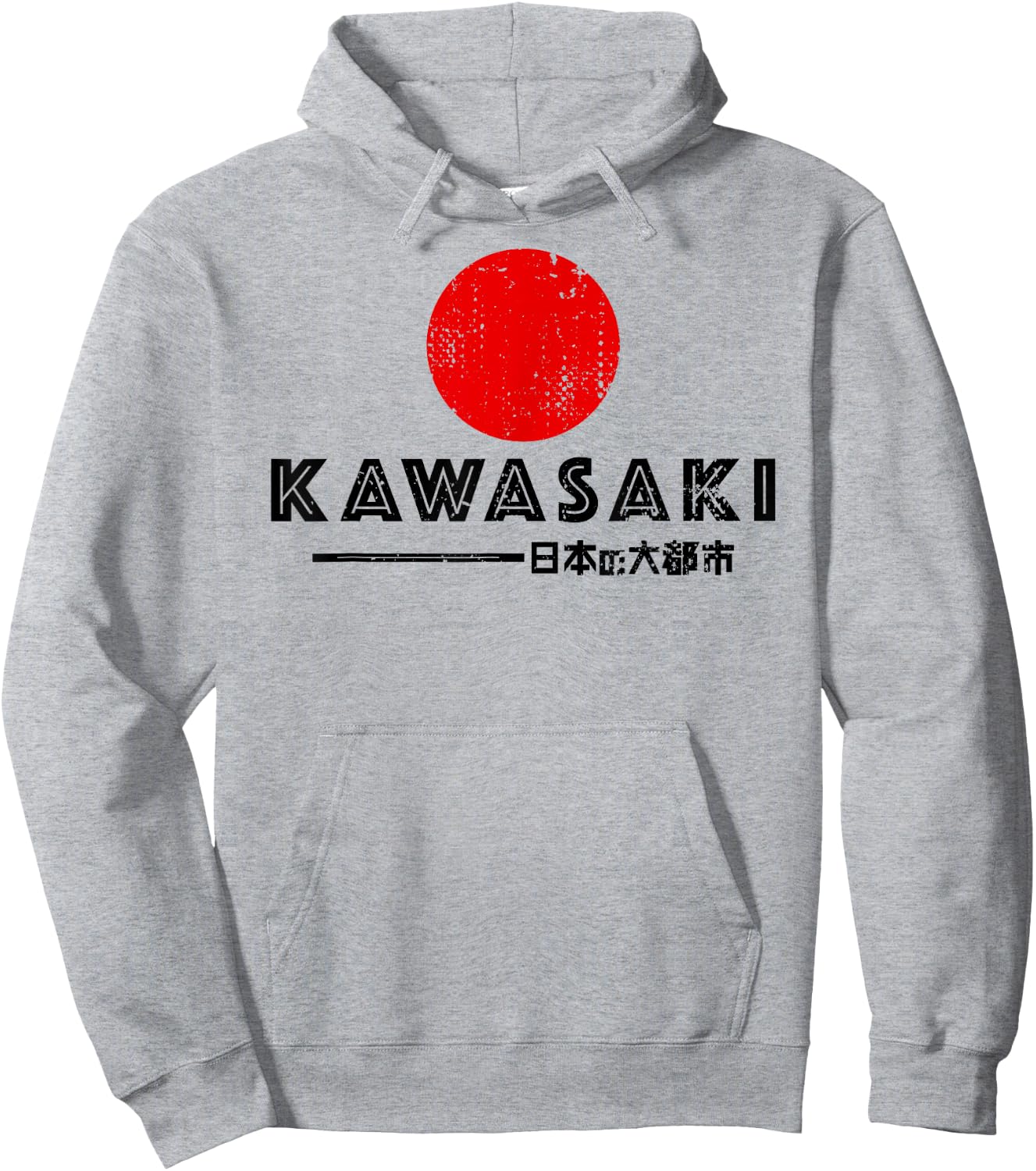 Kawasaki City 90s Retro Japan Aesthetics 80s Kawasaki Hoodie - Hoodie | Ash