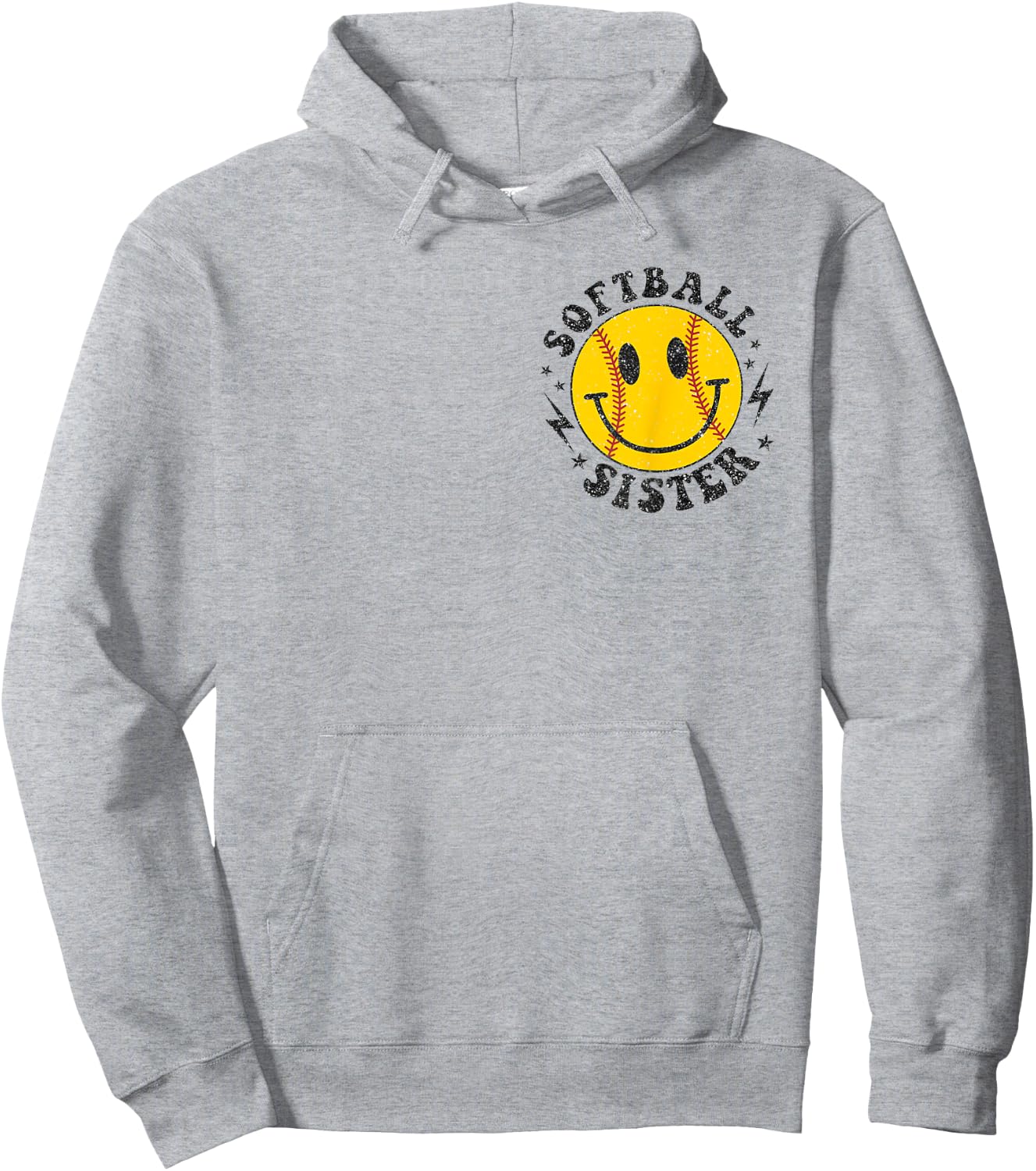 Funny I'm Just Here for the Snacks Softball Sister Shirt Hoodie - Hoodie | Ash
