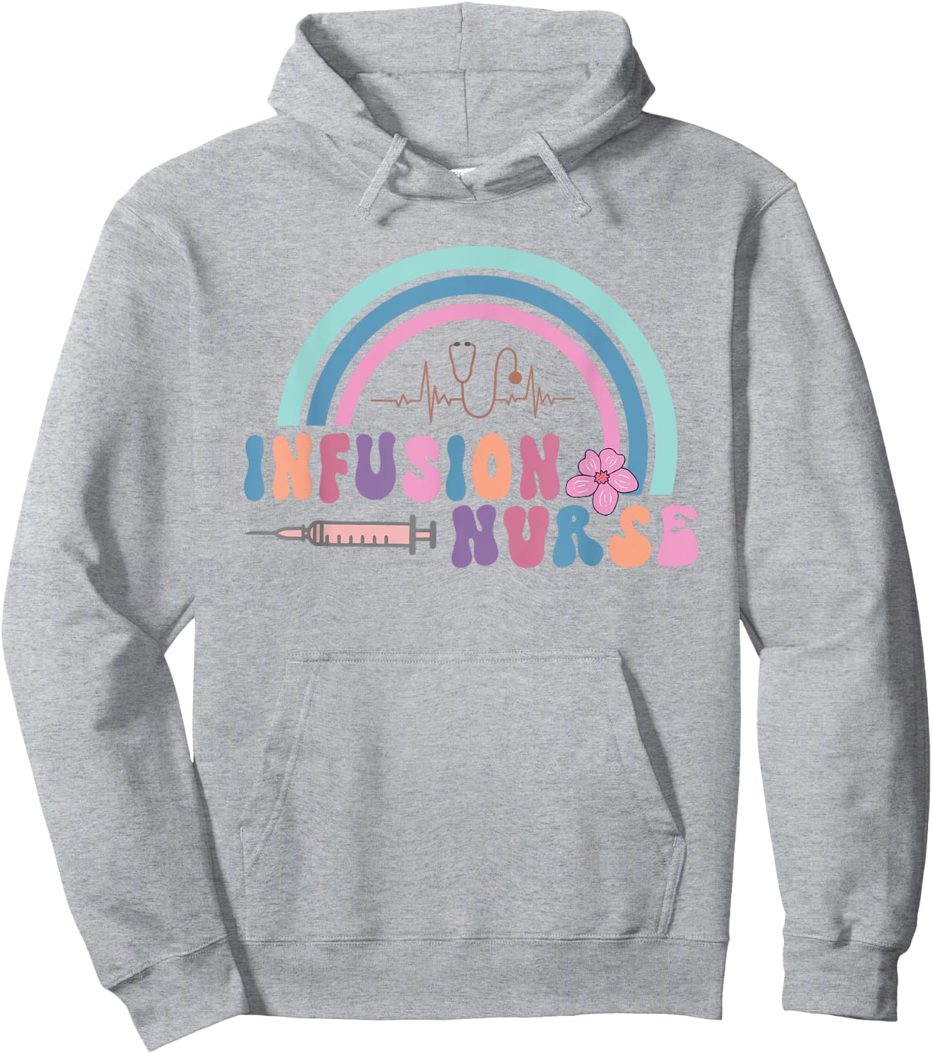 Infusion Nurse Intravenous IV Therapy Oncology Nurse Hoodie - Hoodie | Ash