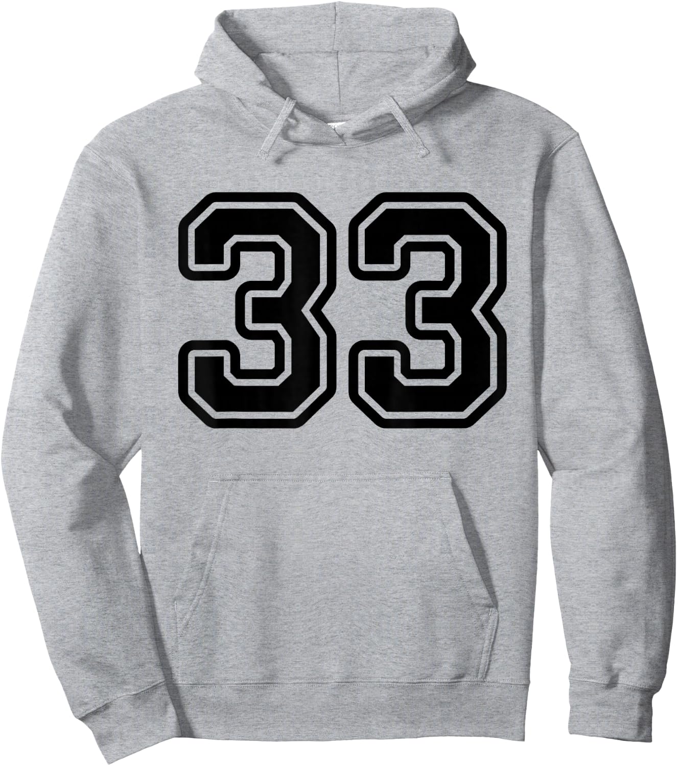 Number #33 Black Sport Varsity Number 33 Hoodie - Hoodie | Ash