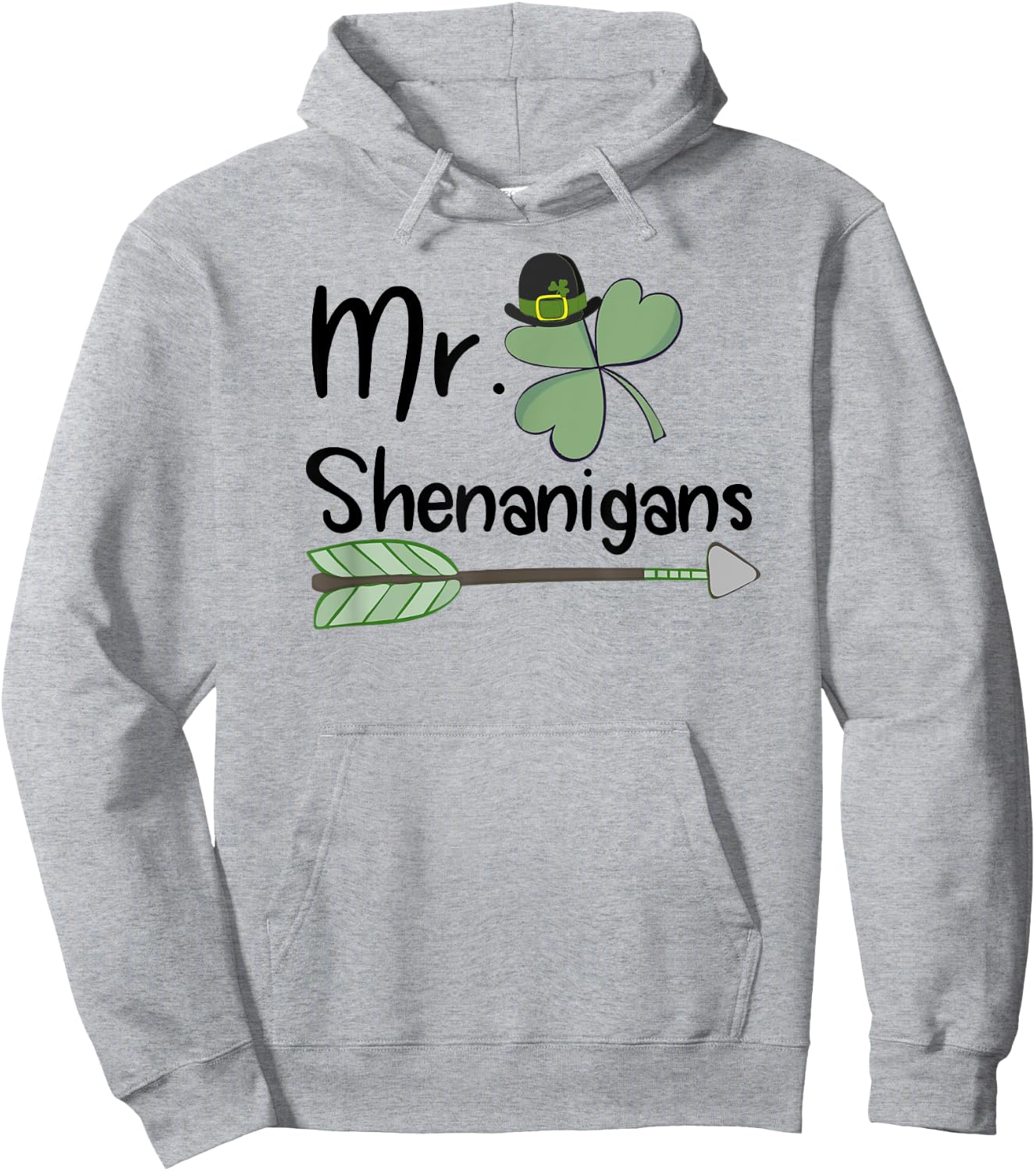 St Patricks Day Mr. Shenanigans Funny T shirt Hoodie - Hoodie | Ash