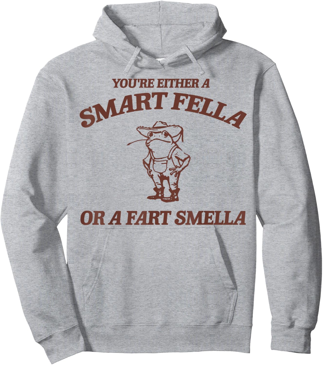 Are You A Smart Fella Or Fart Smella Vintage Frog Hoodie - Hoodie | Ash