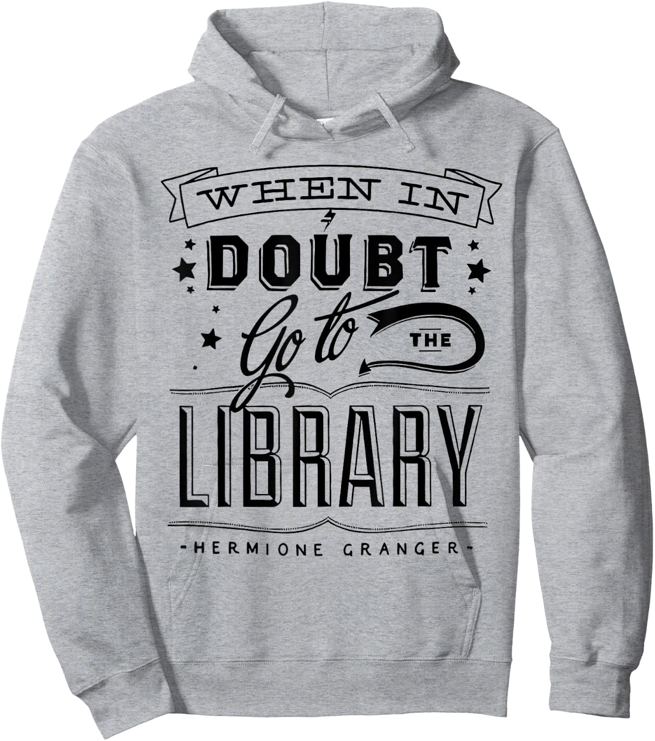 When In Doubt Go To The Library Teacher Vintage Book Lovers Hoodie - Hoodie | Ash