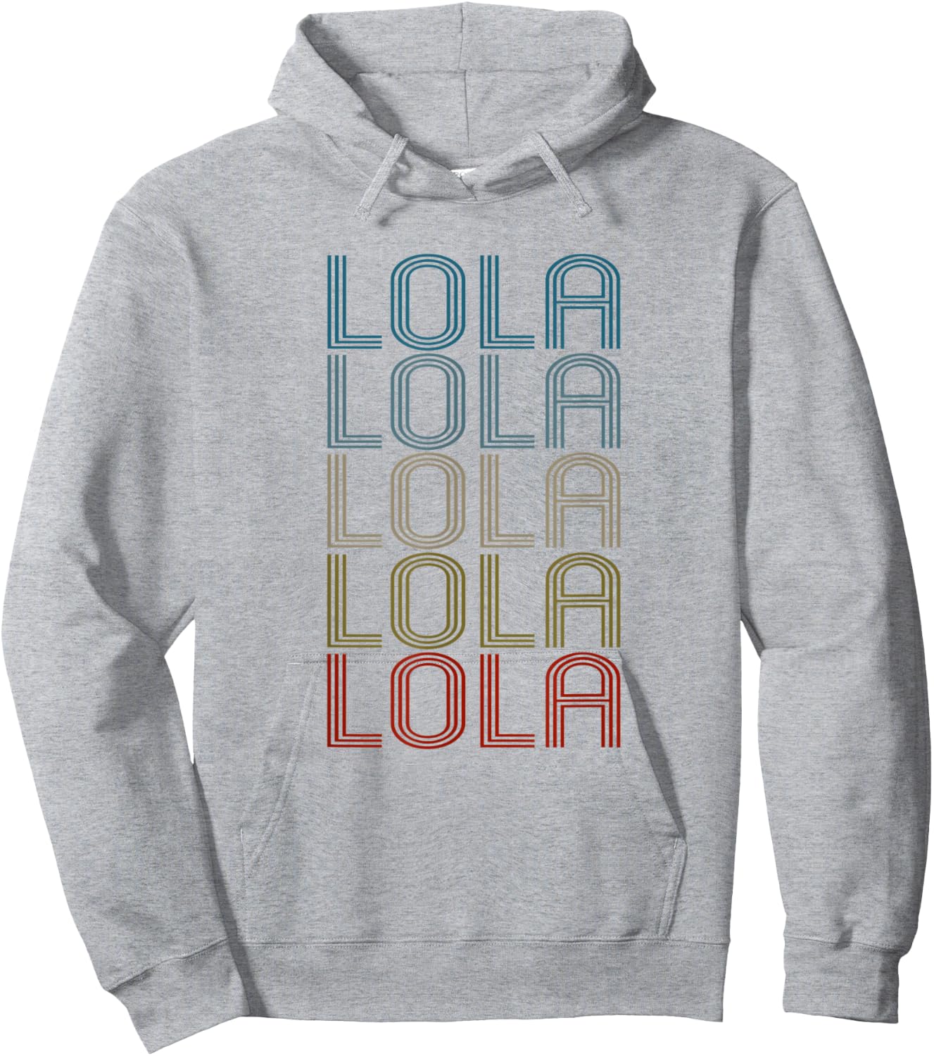 Lola First Name Vintage Retro Hoodie - Hoodie | Ash