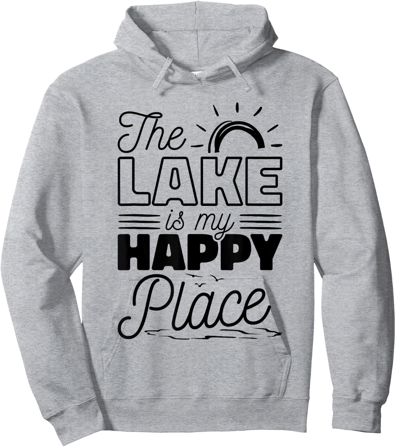 The Lake Is My Happy Place, Lake Lover Boat And Sailors Hoodie - Hoodie | Ash