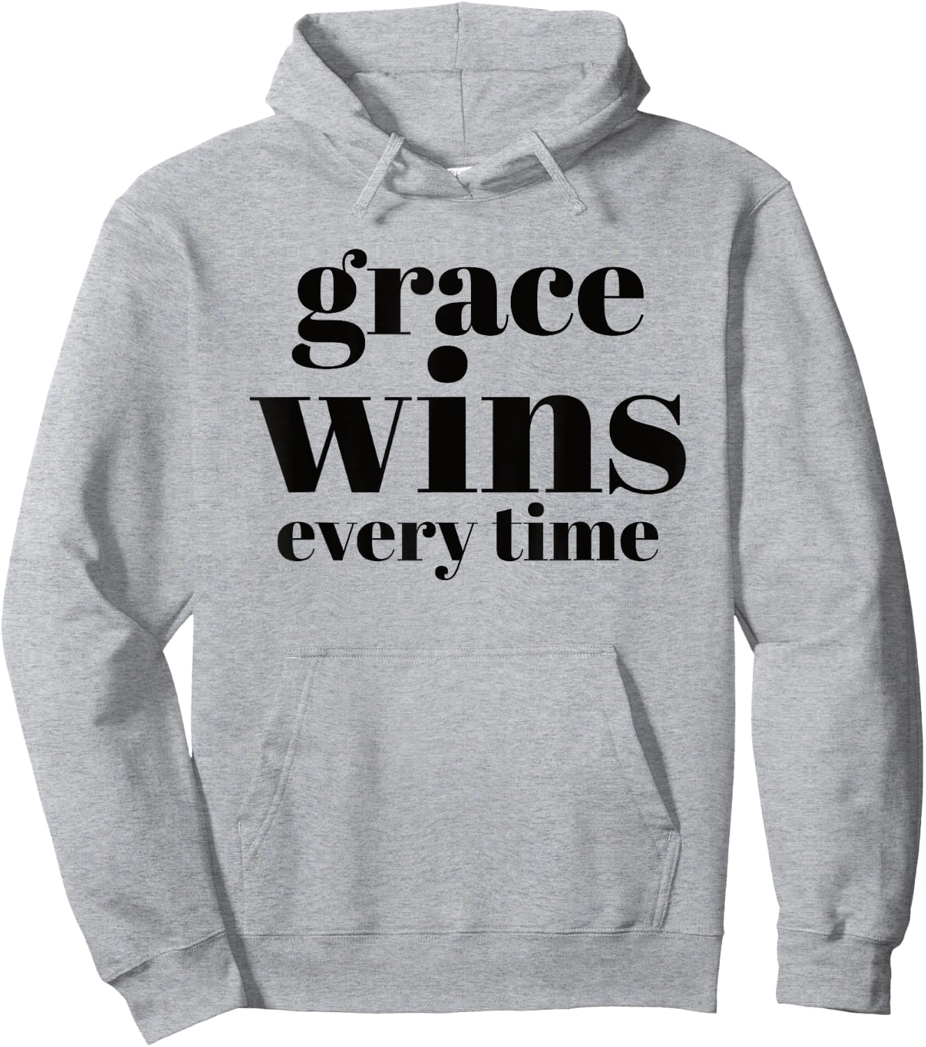 Grace Wins Every Time Hoodie - Hoodie | Ash