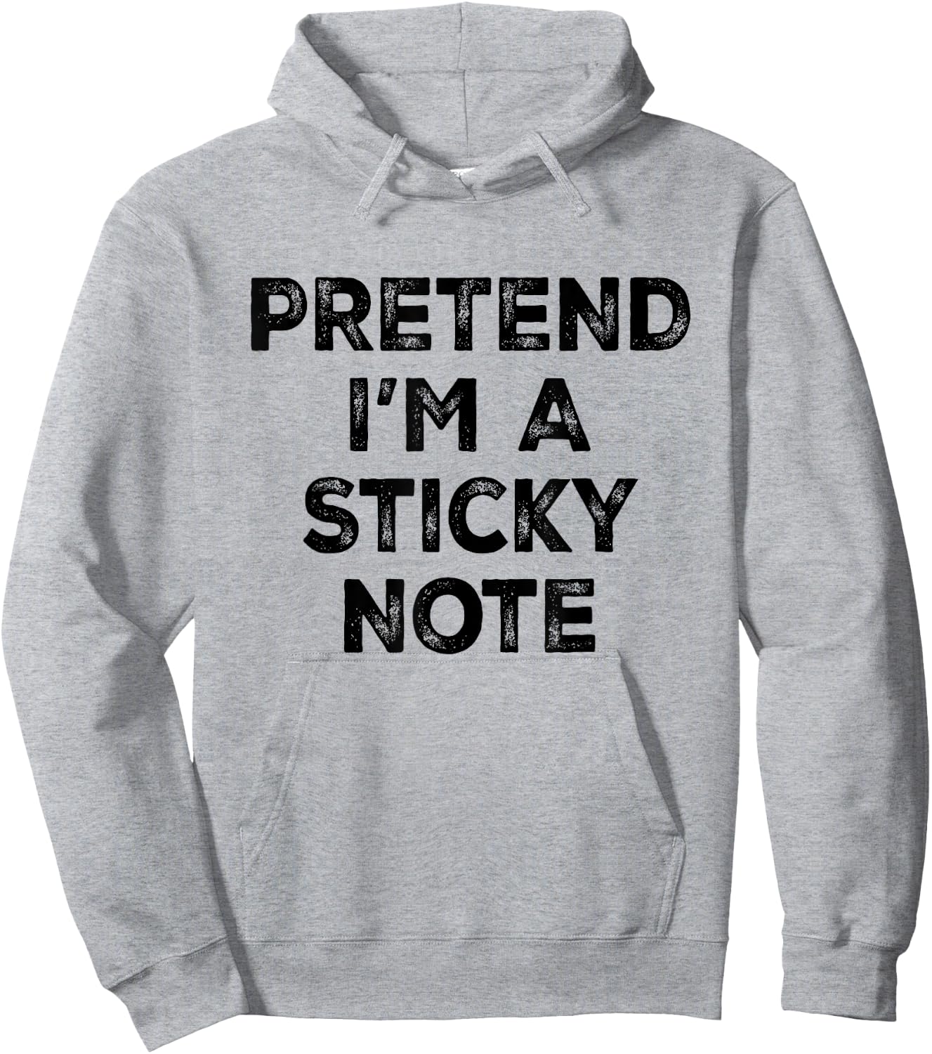 Pretend I'm A Sticky Note Lazy Halloween Costume Hoodie - Hoodie | Ash