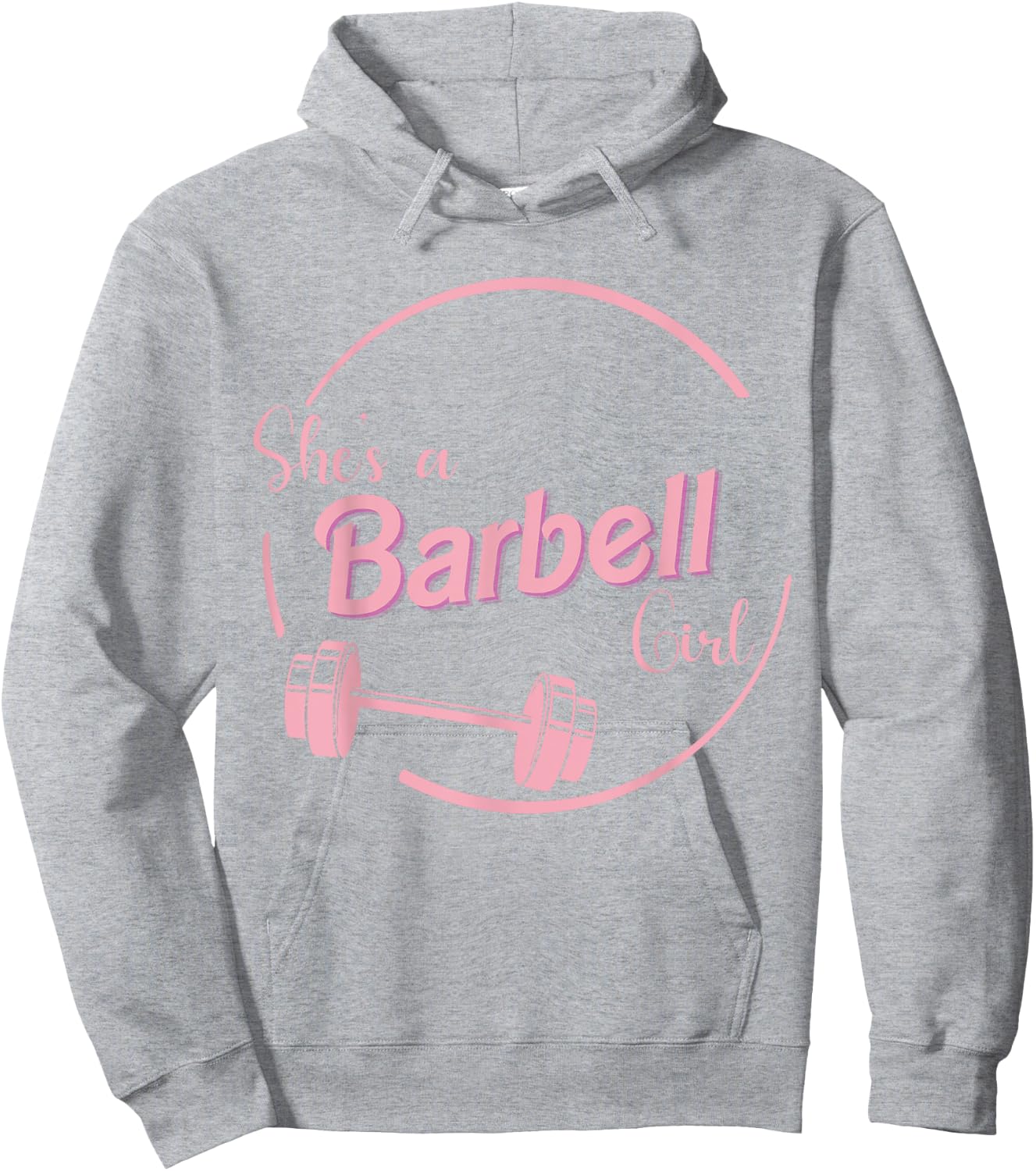 She's A Barbell Girl Hoodie - Hoodie | Ash