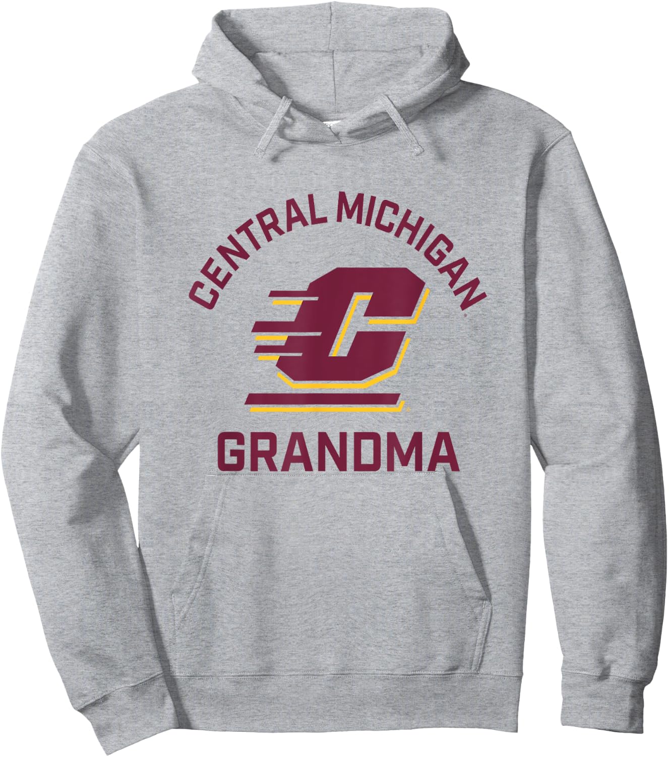 Central Michigan University CMU Chippewas Arched Grandma Hoodie - Hoodie | Ash