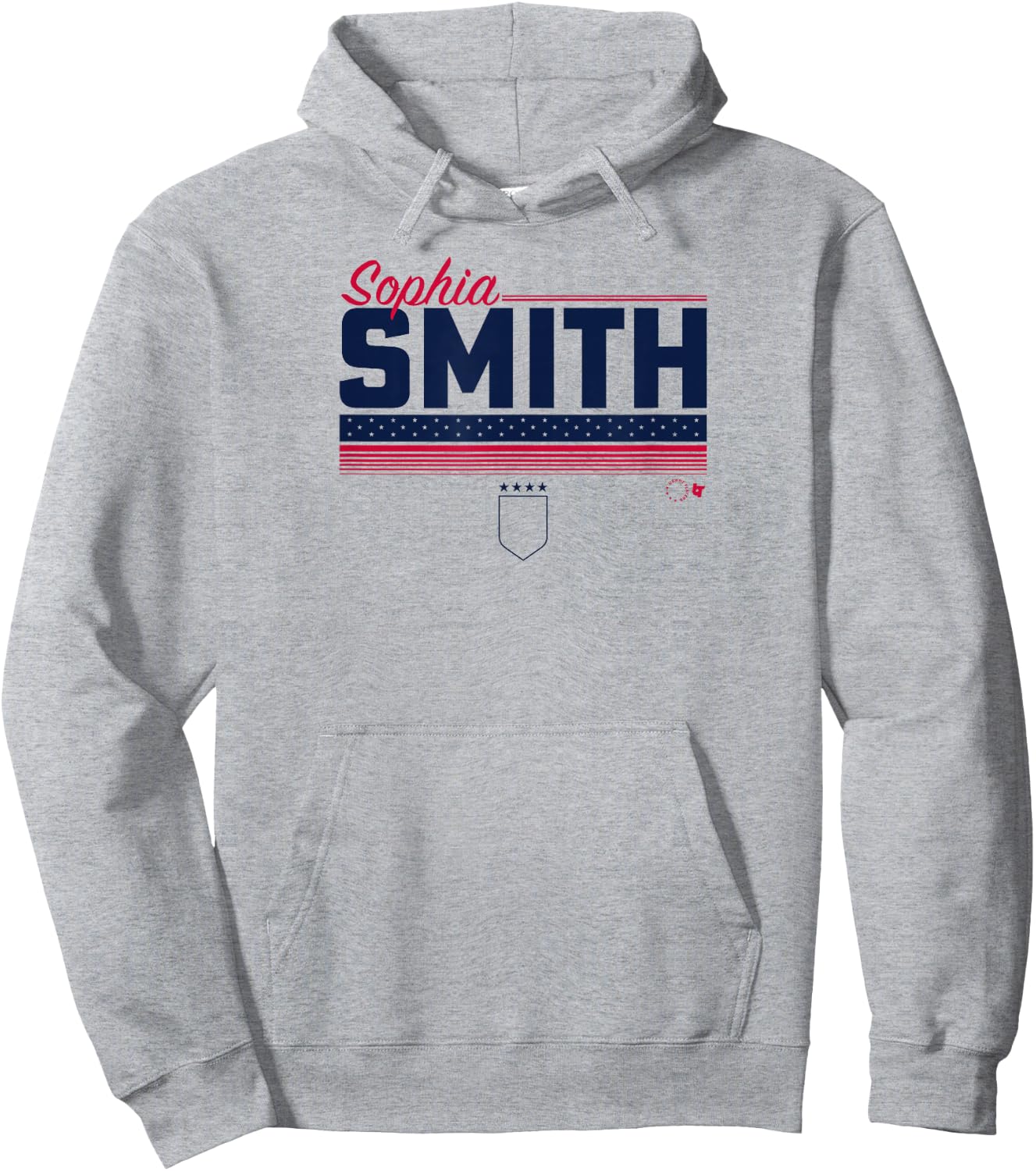 Sophia Smith Stripe USWNTPA - USA Soccer Hoodie - Hoodie | Ash