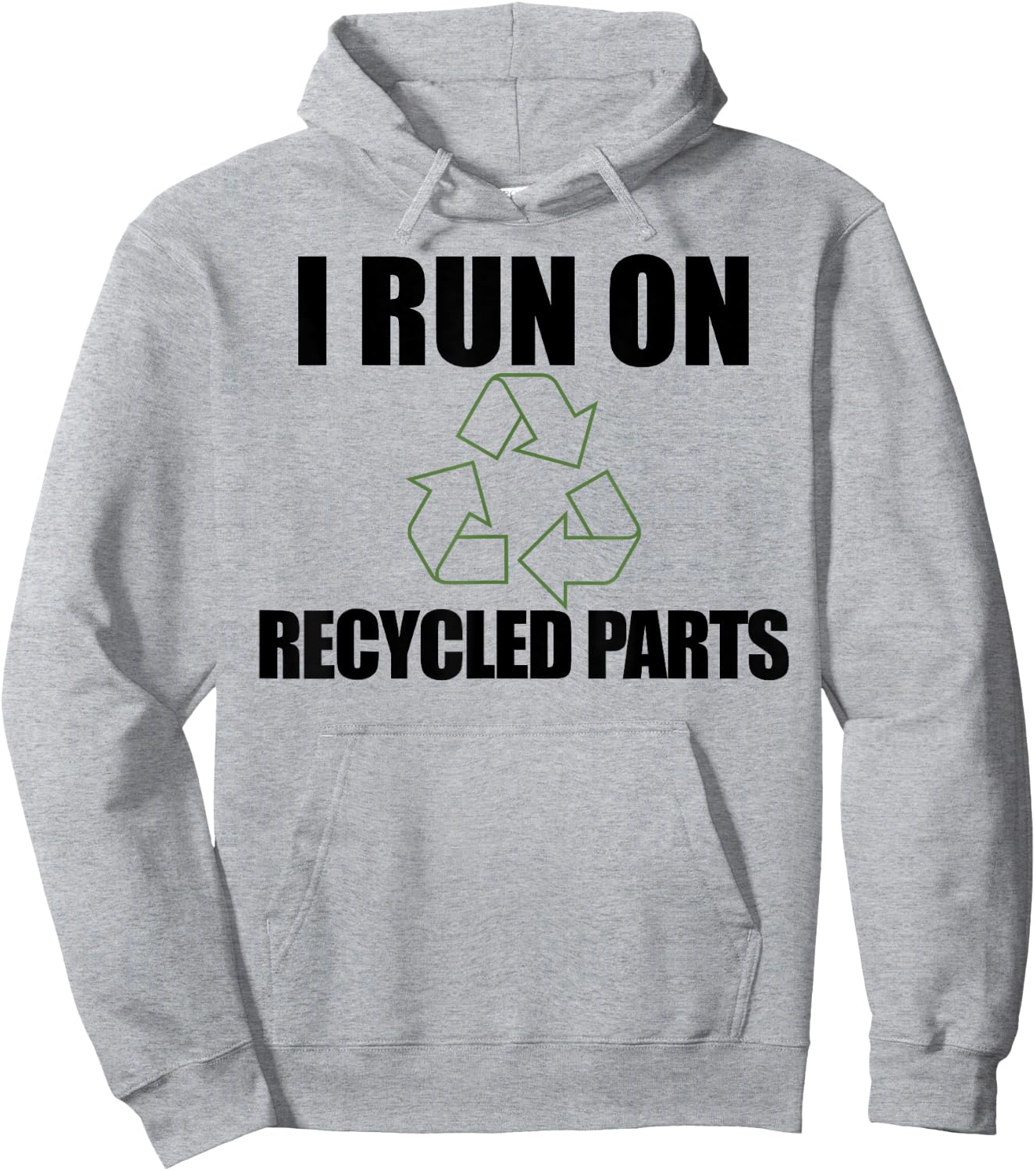 I RUN ON RECYCLED PARTS Kidney Organ Donor Transplant Meme Hoodie - Hoodie | Ash