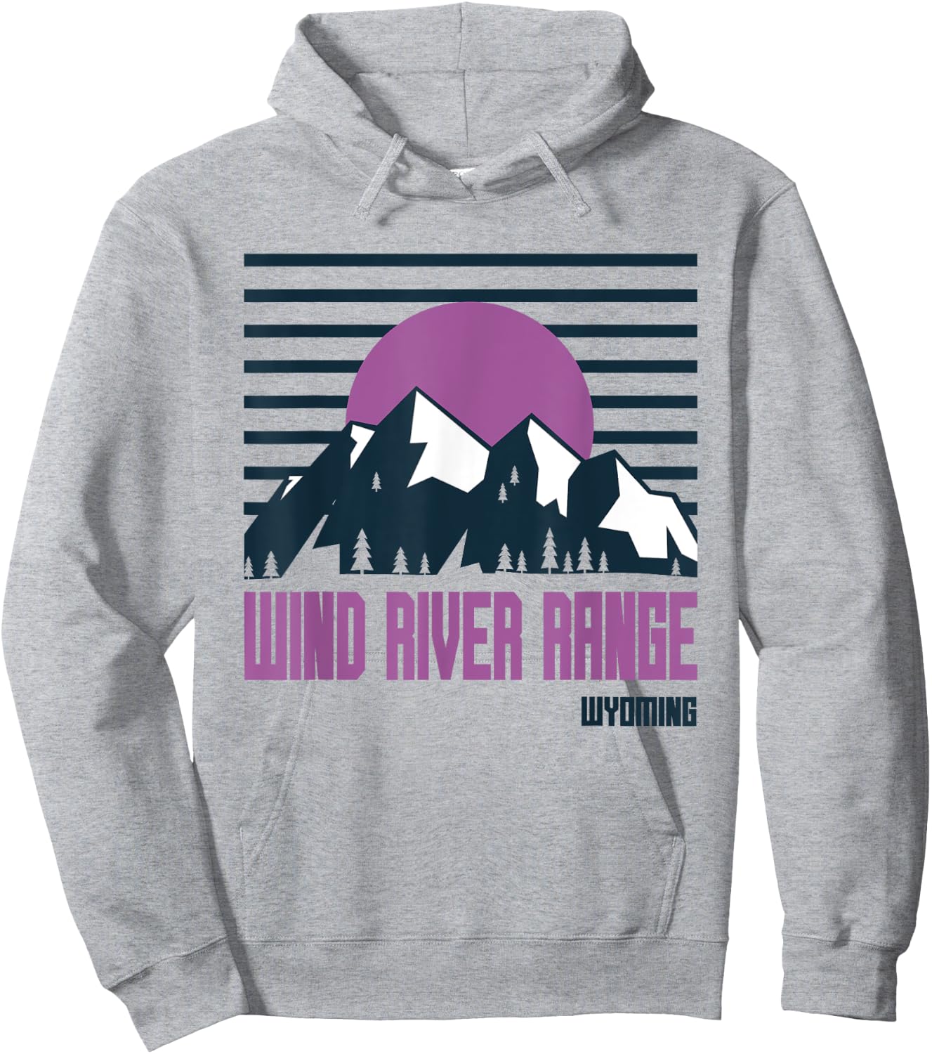 Wind River Range Mountains Wyoming Hiking Outdoors Hoodie - Hoodie | Ash